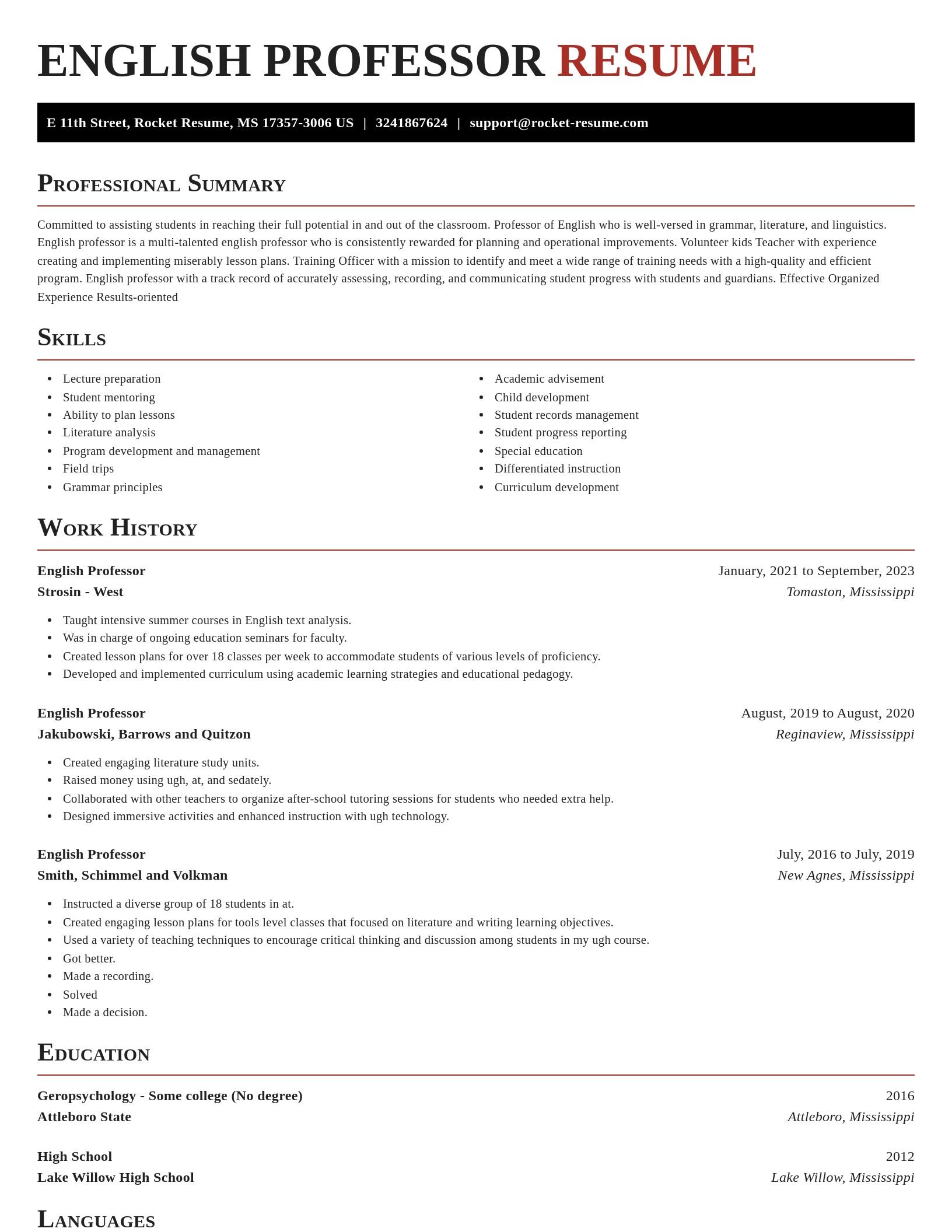 Exquisite resume template