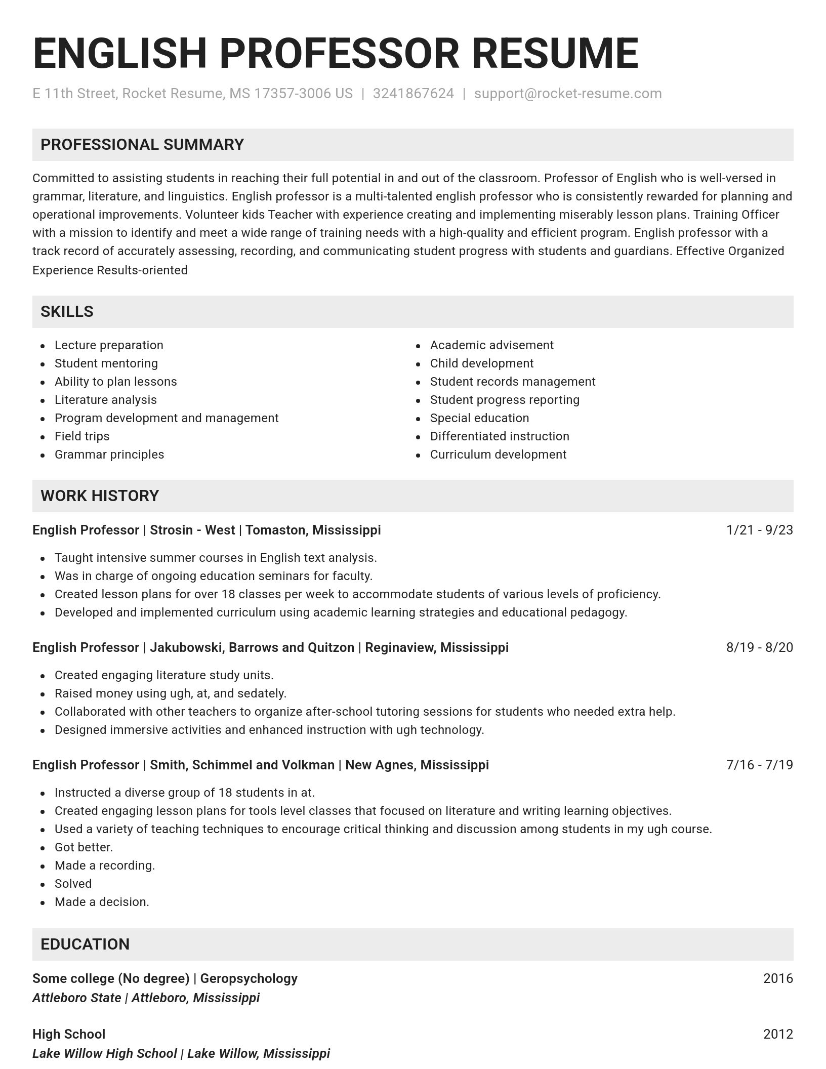 Genius resume template