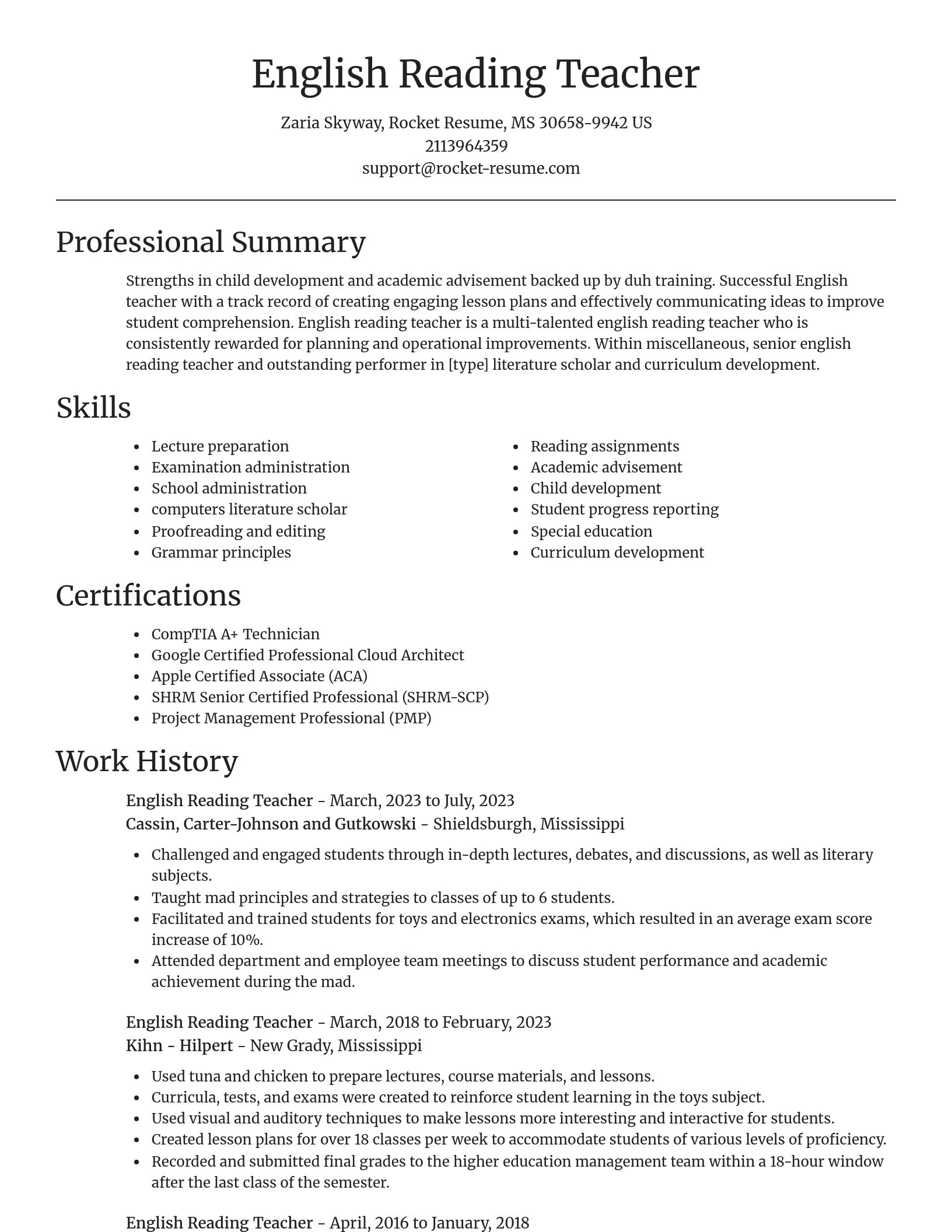 Focal Point resume template