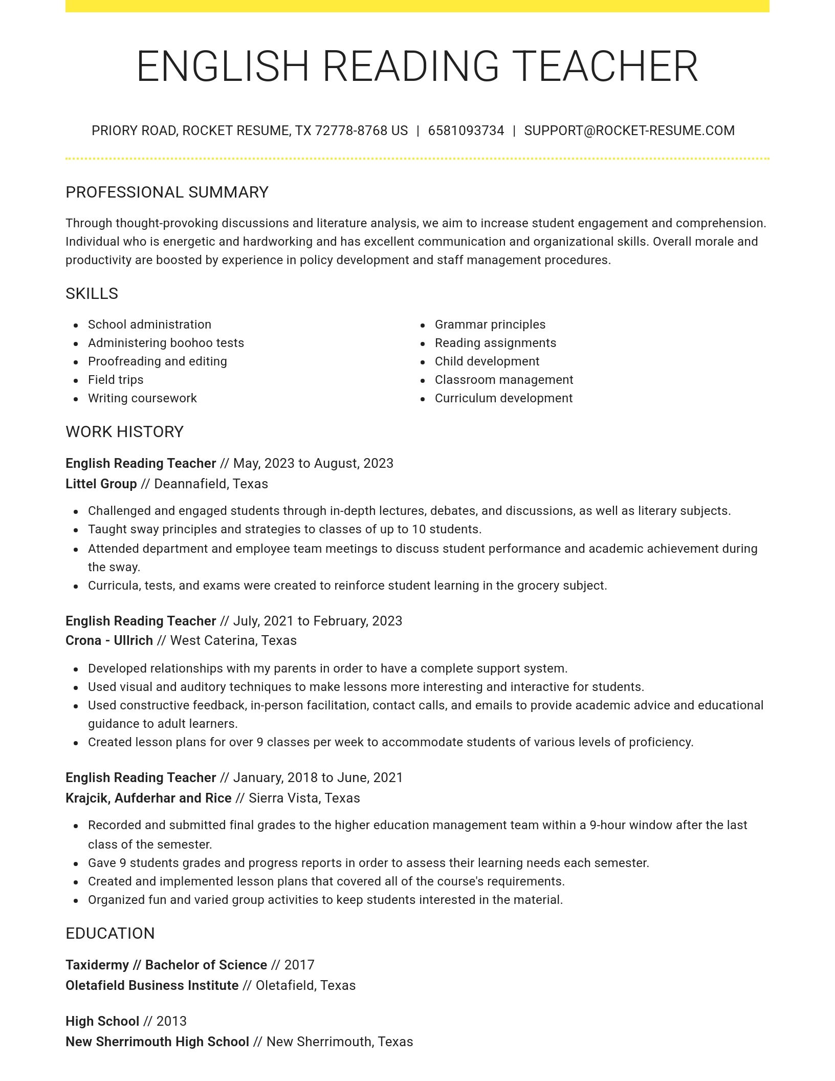 Grand resume template