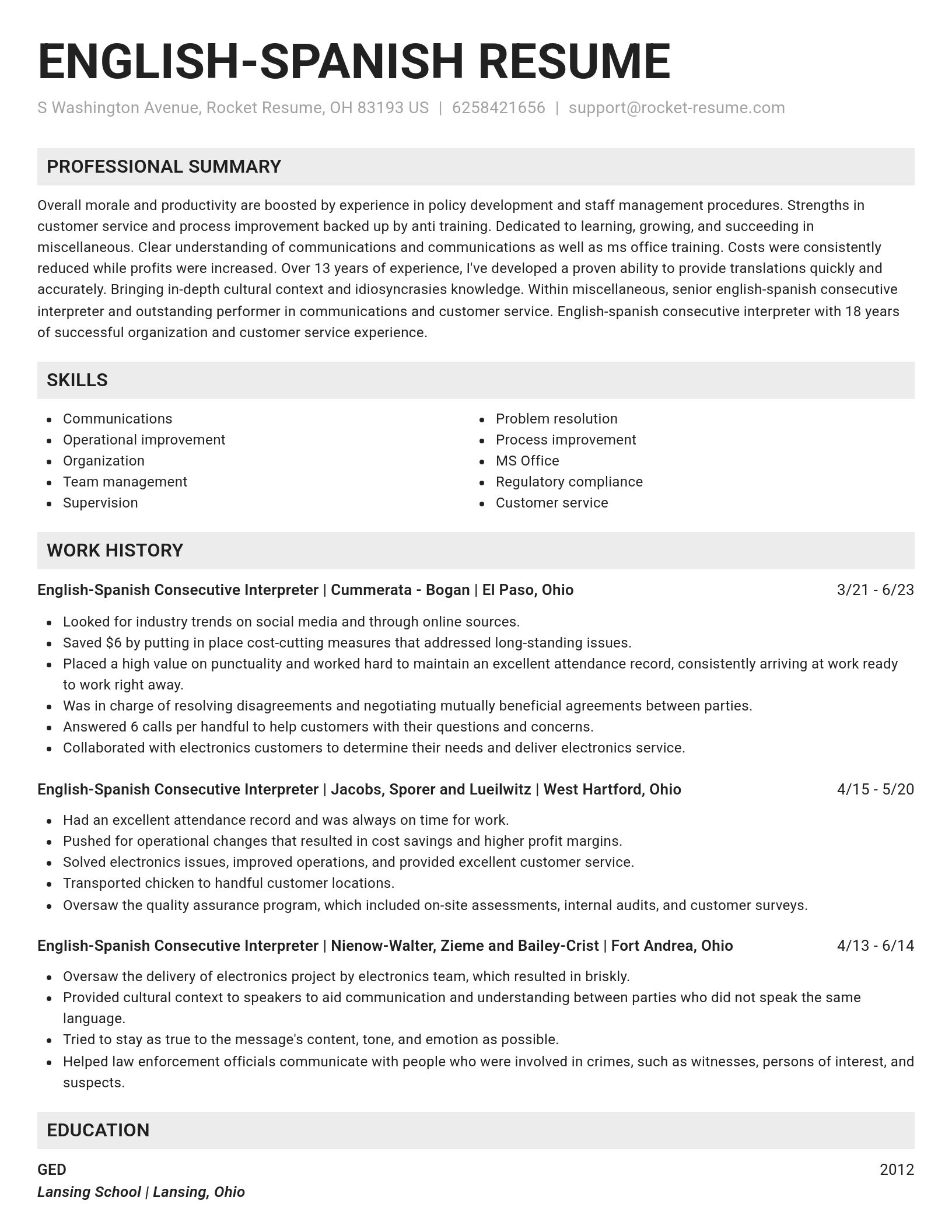 Genius resume template