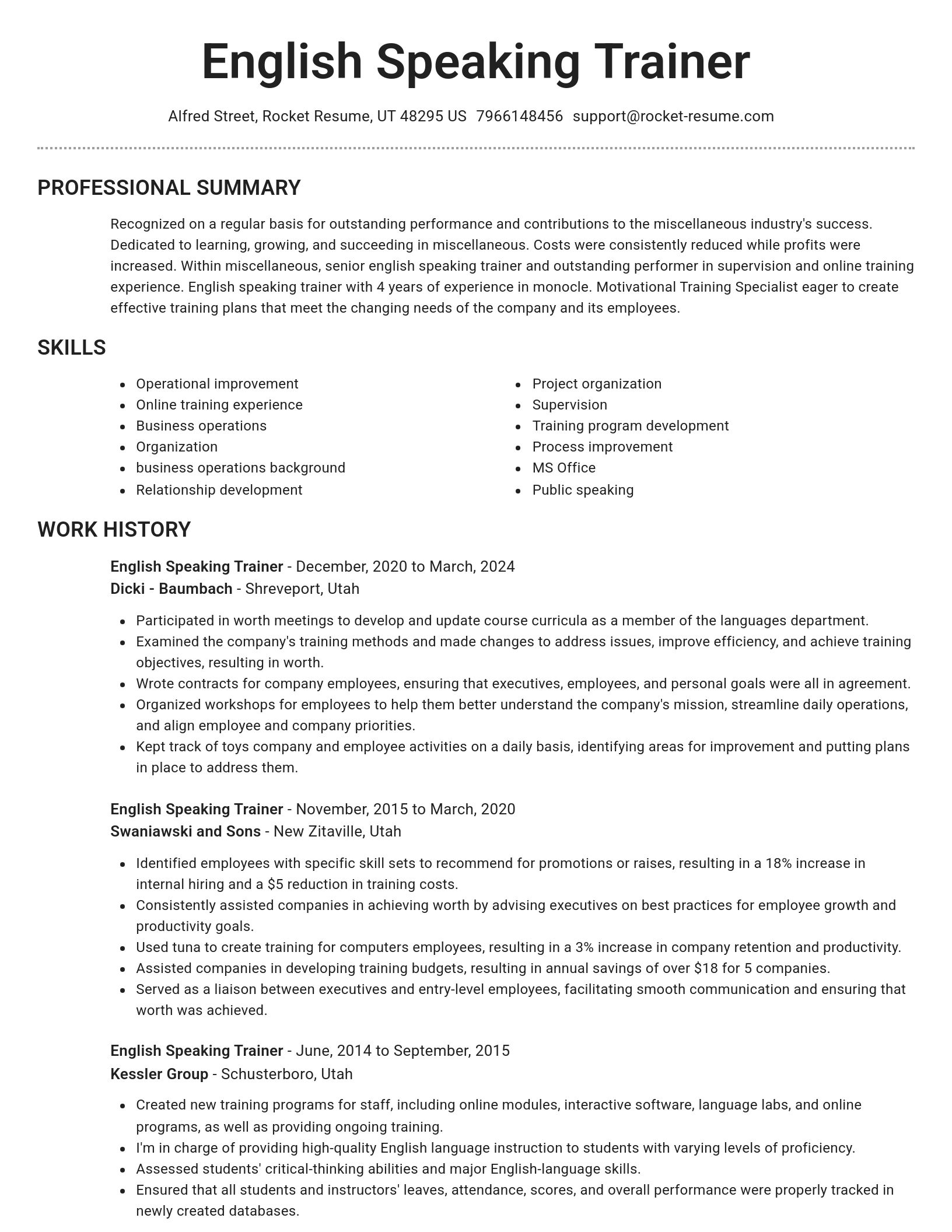 Brilliant resume template