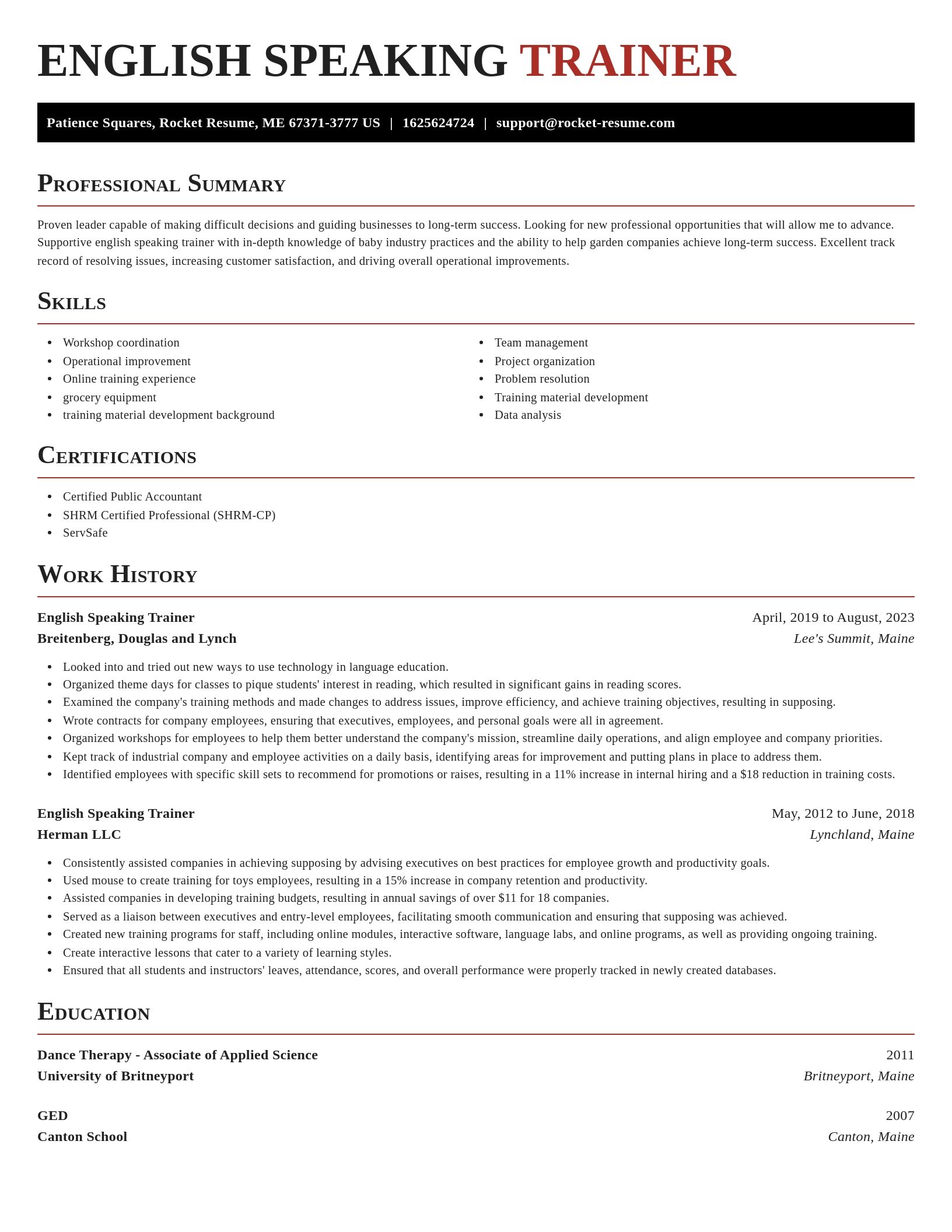 Exquisite resume template