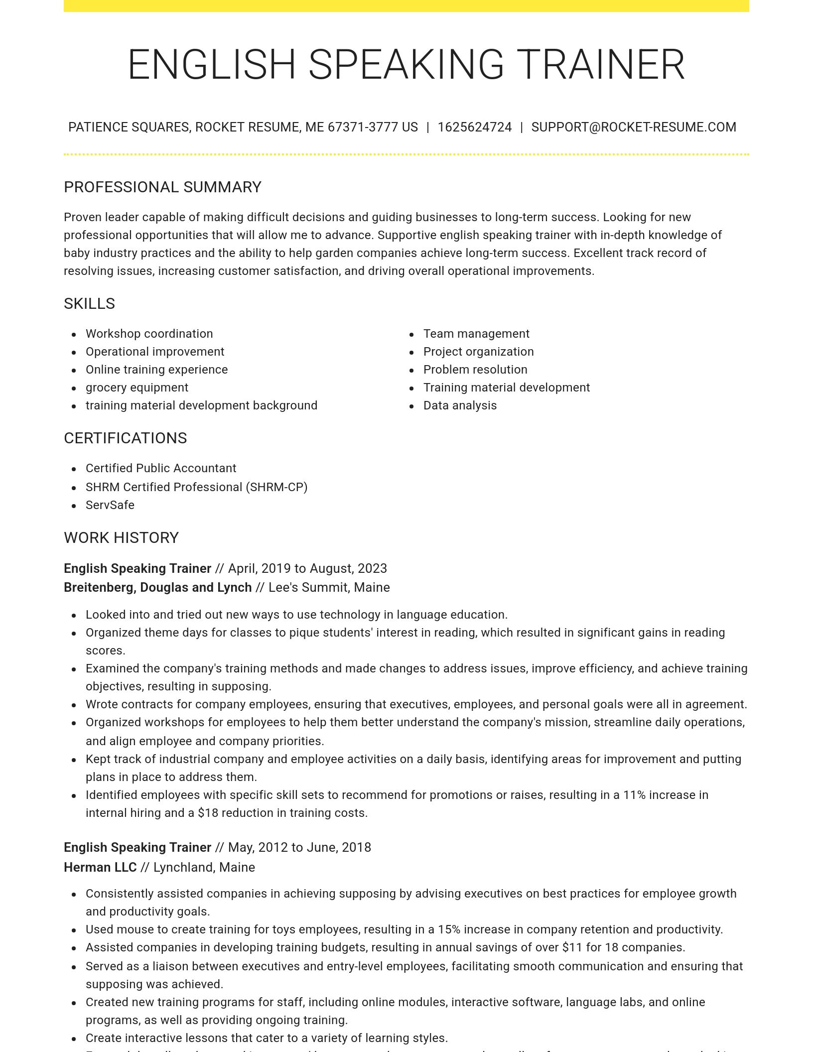 Grand resume template