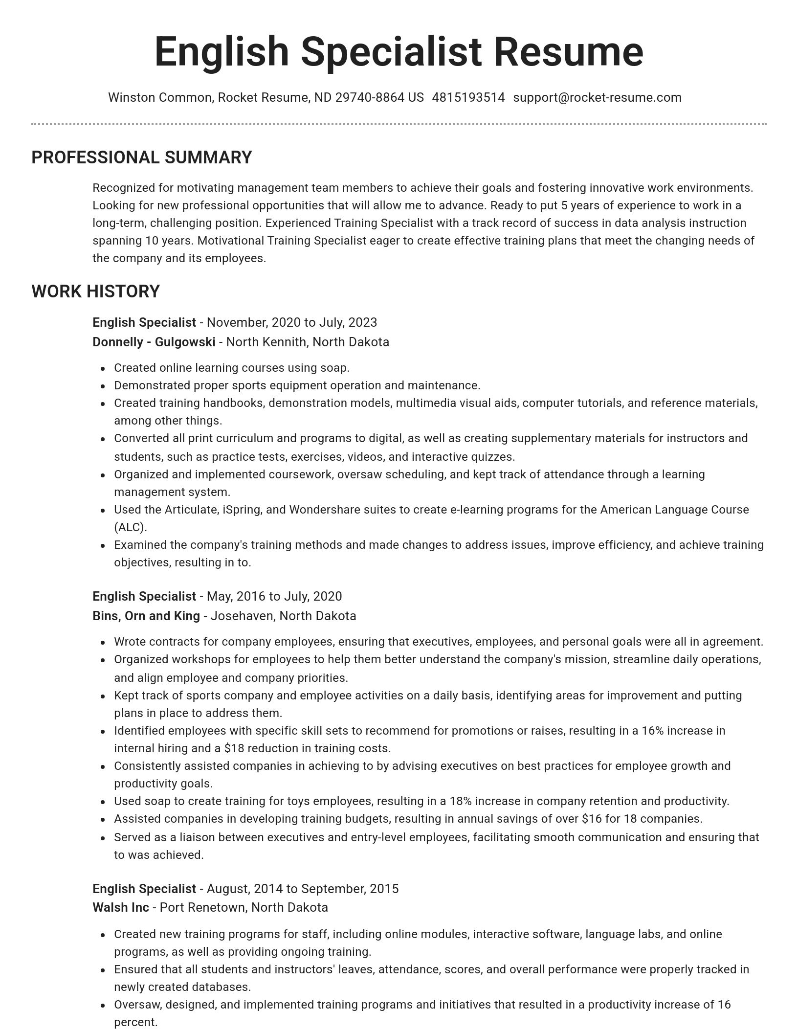 Brilliant resume template