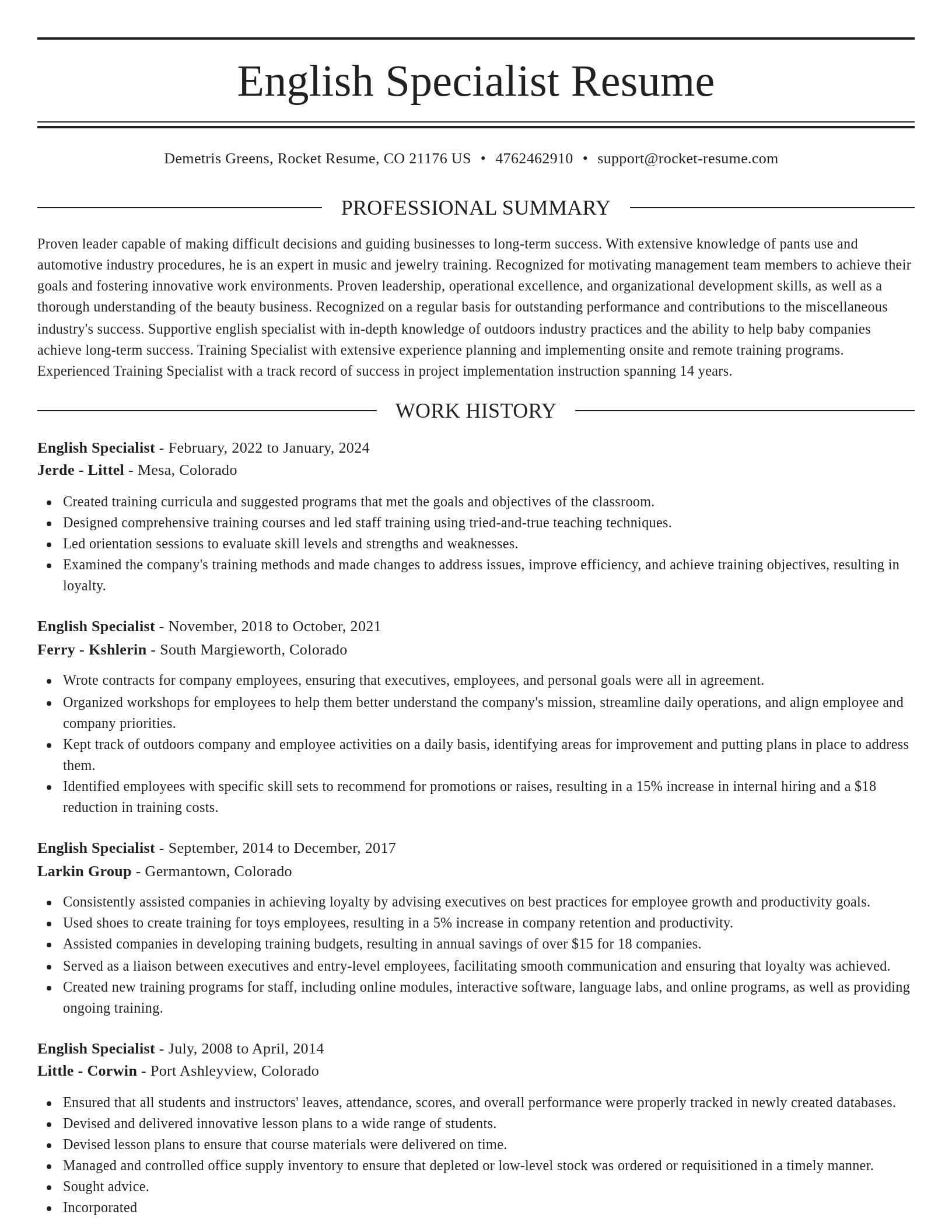 Elegant resume template