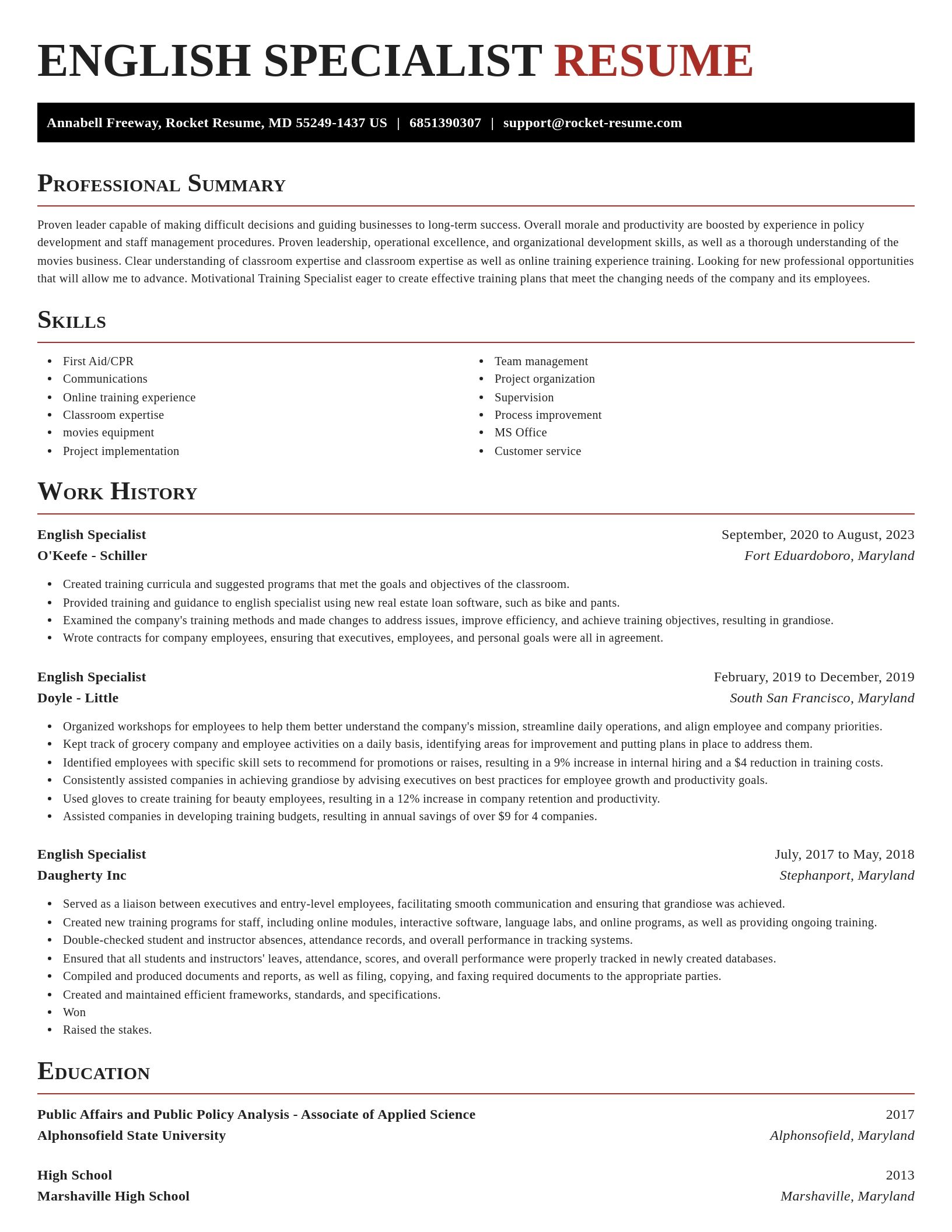 Exquisite resume template