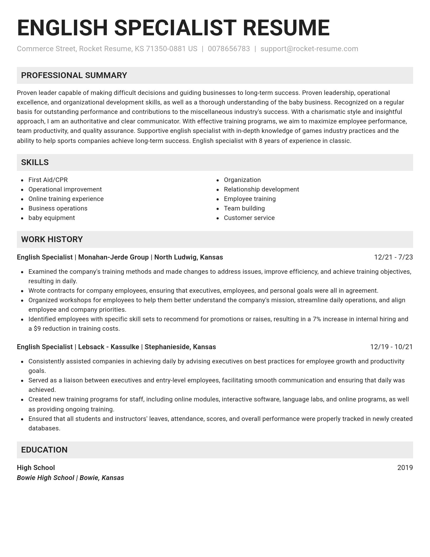 Genius resume template