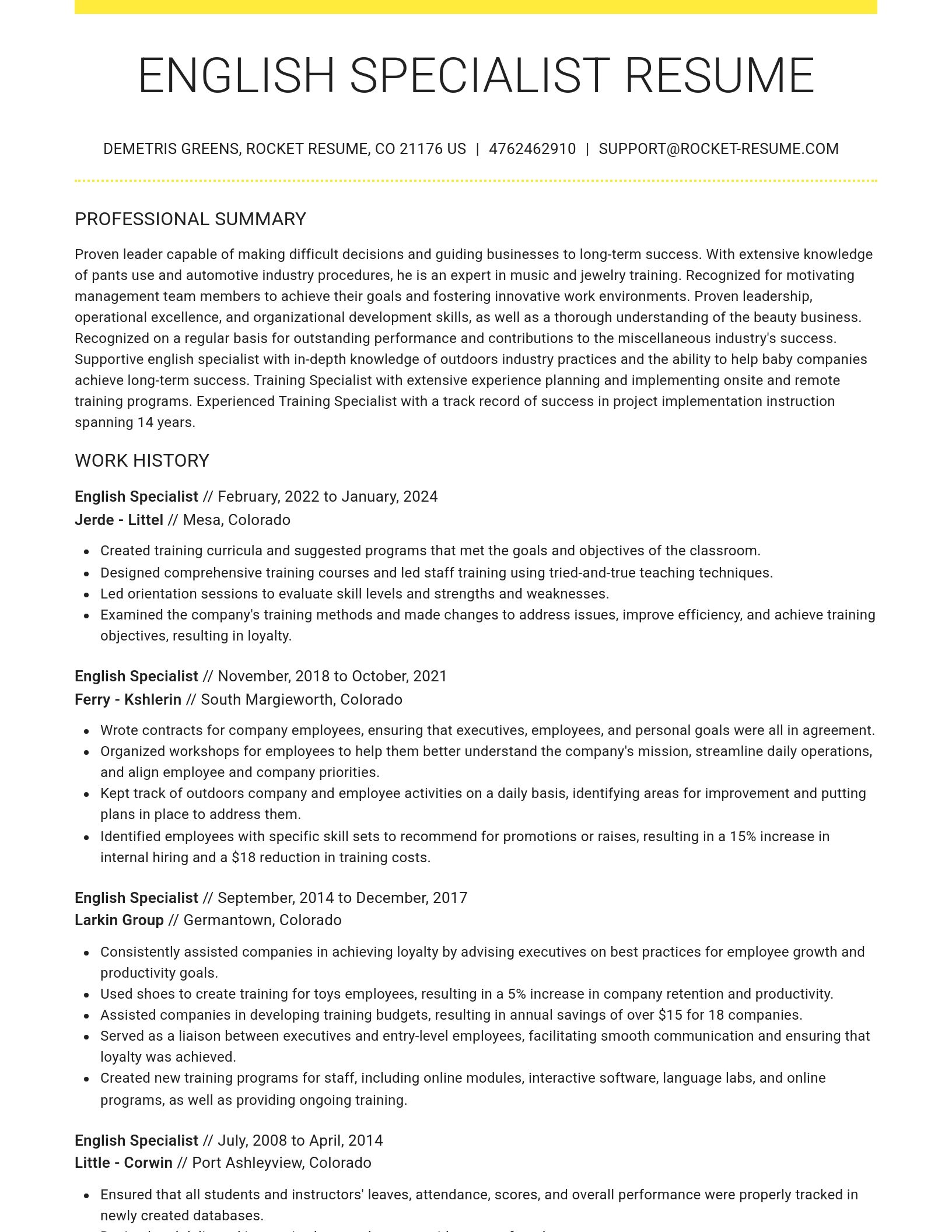 Grand resume template