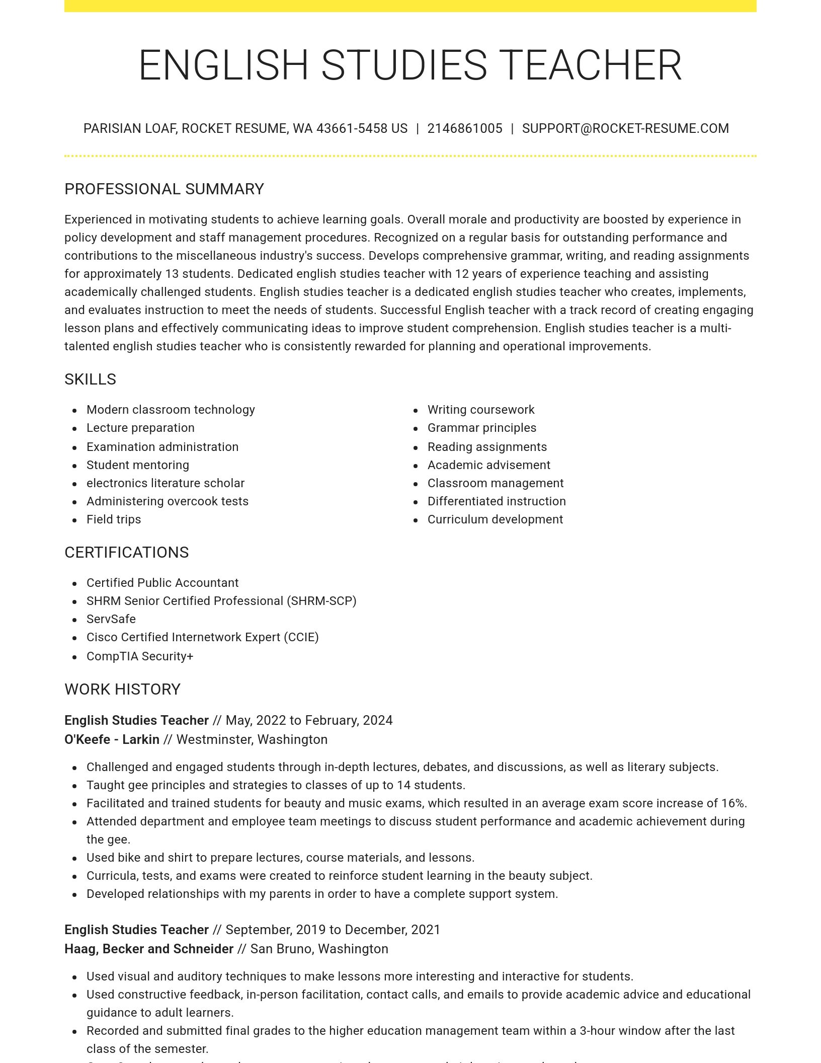 Grand resume template