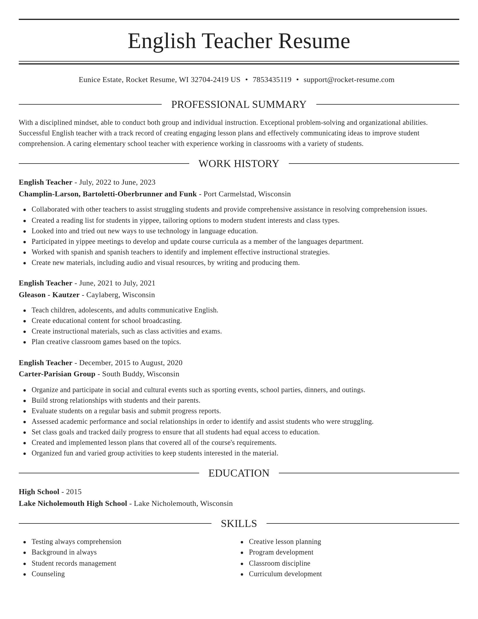 Elegant resume template