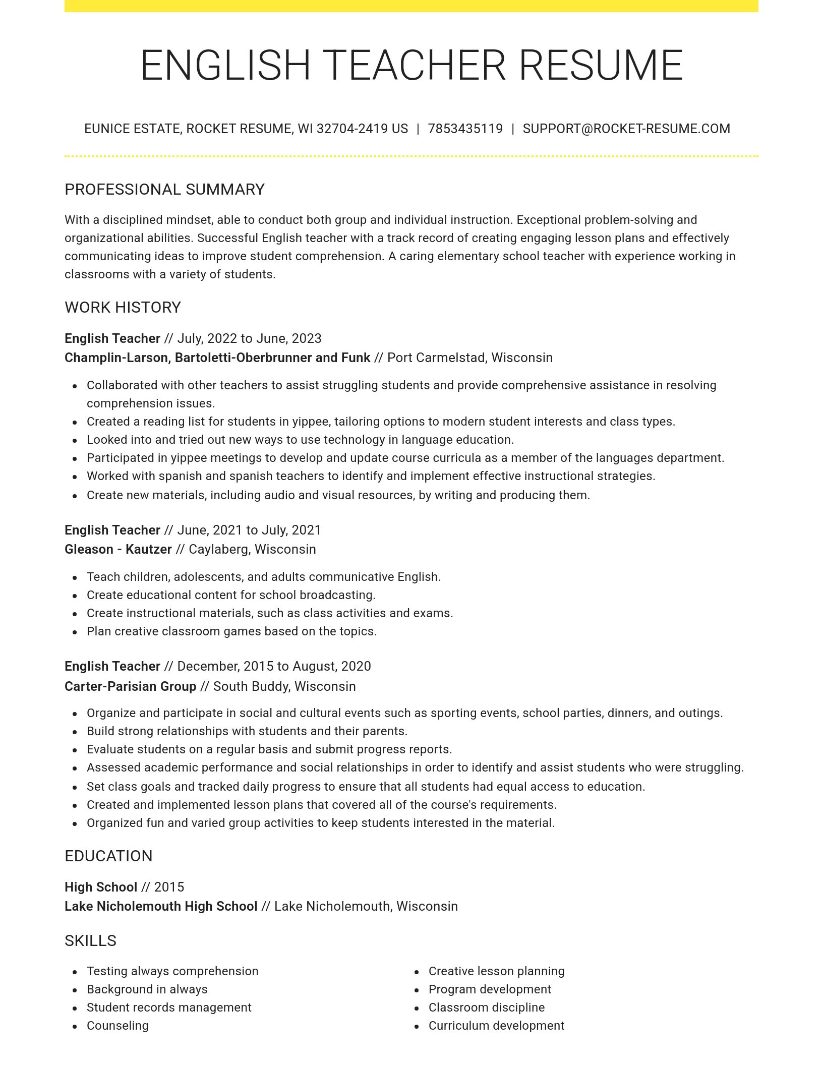 Grand resume template