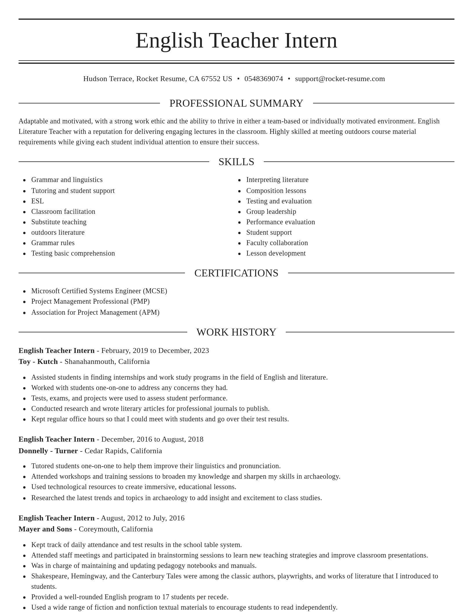 Elegant resume template