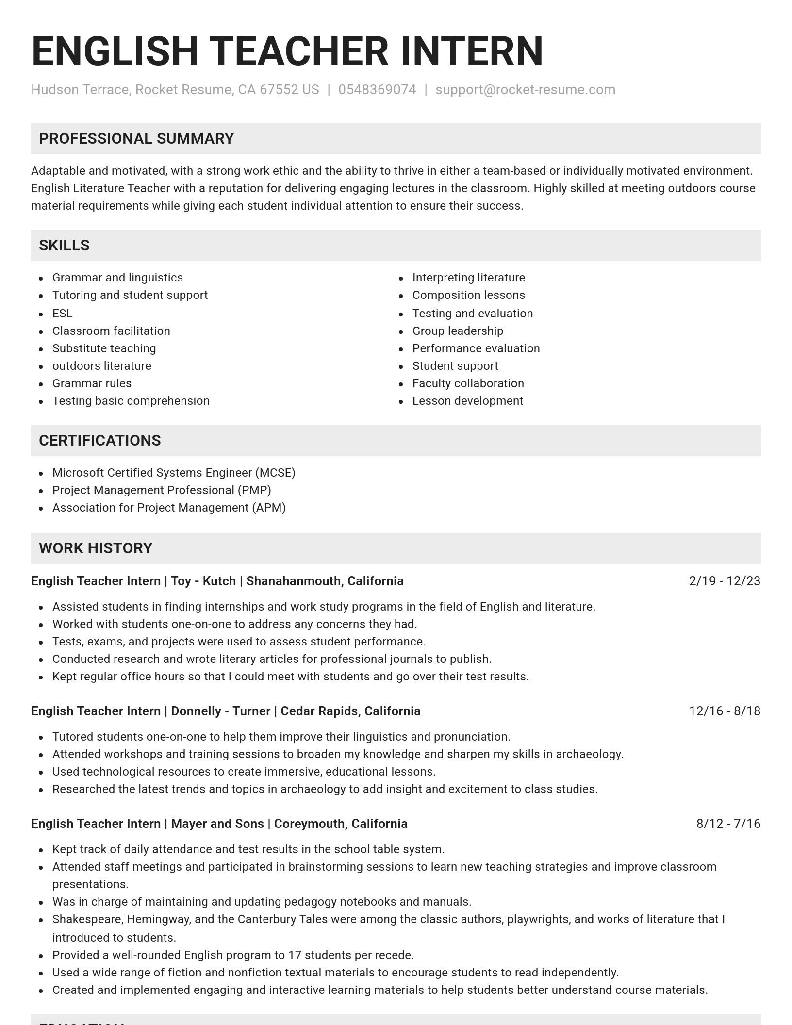 Genius resume template