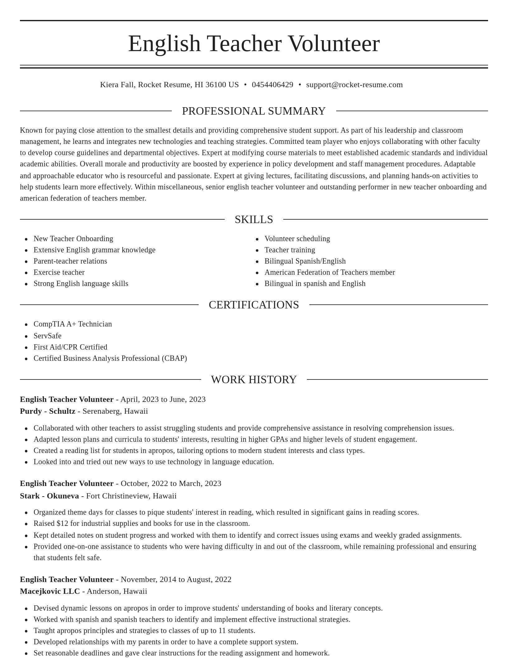 Elegant resume template