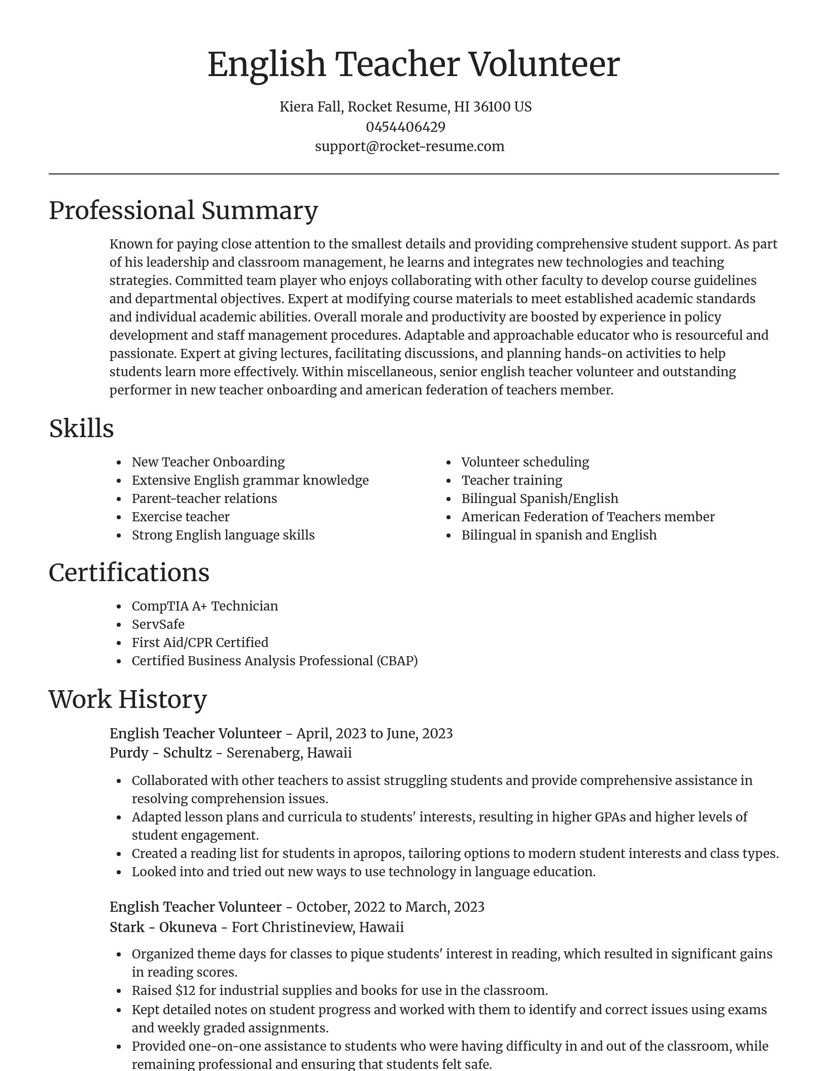 Focal Point resume template