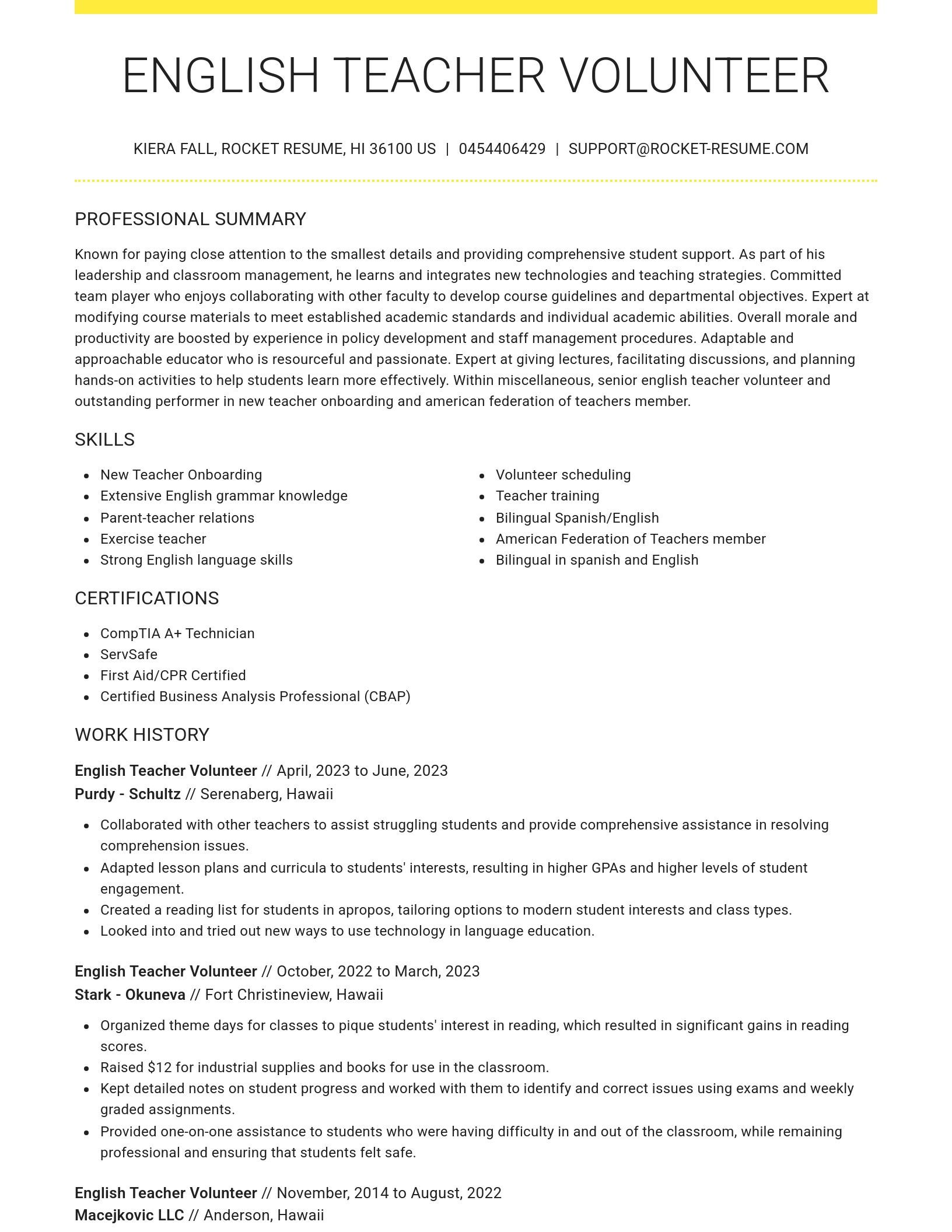 Grand resume template
