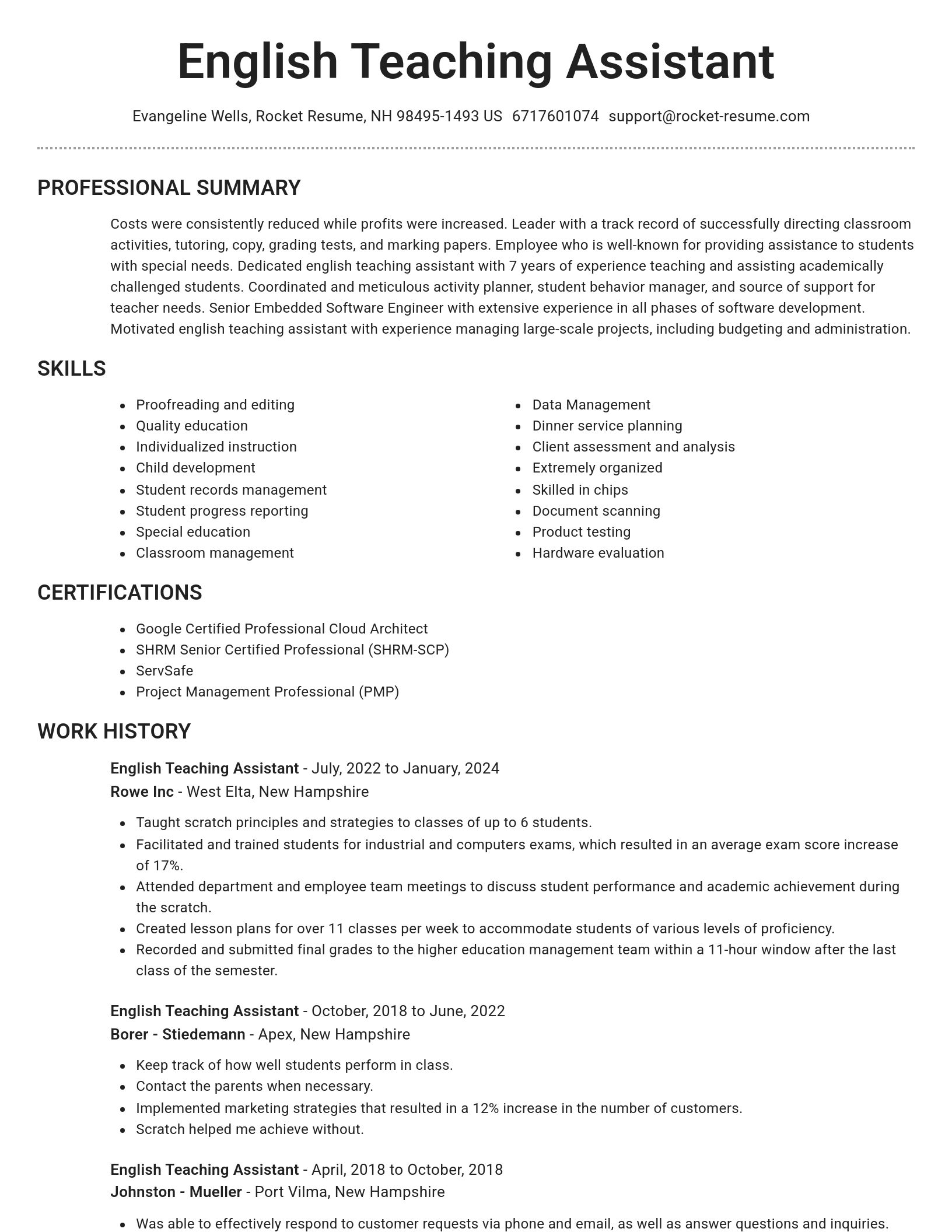 Brilliant resume template