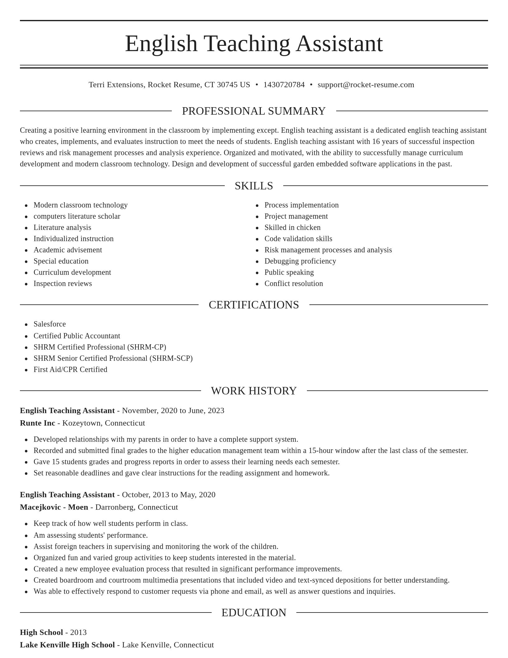 Elegant resume template