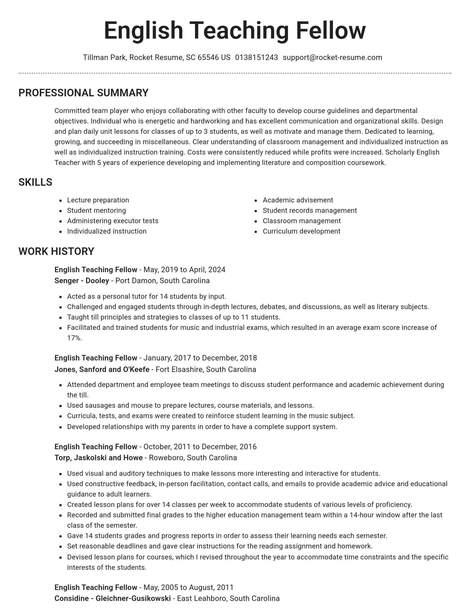 Brilliant resume template