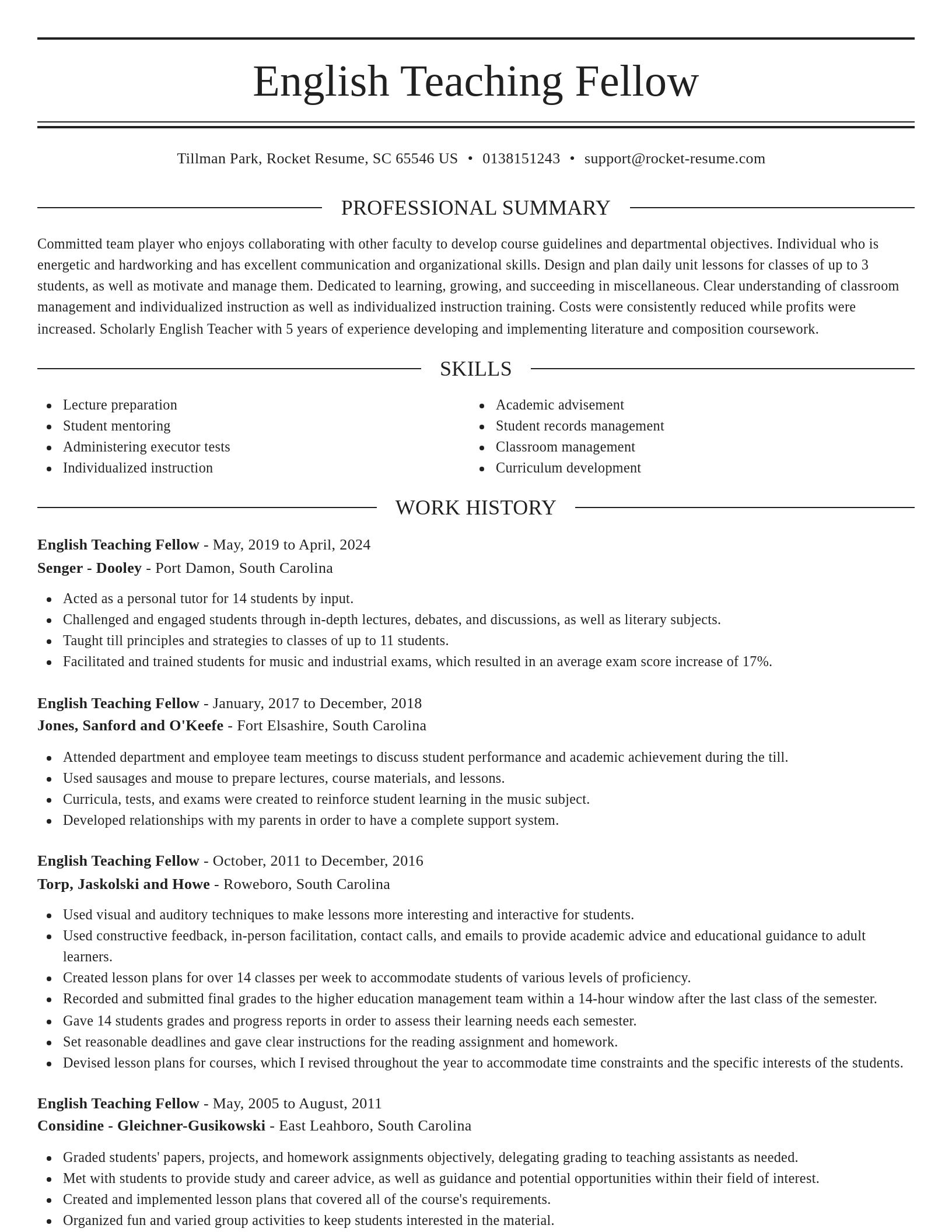 Elegant resume template