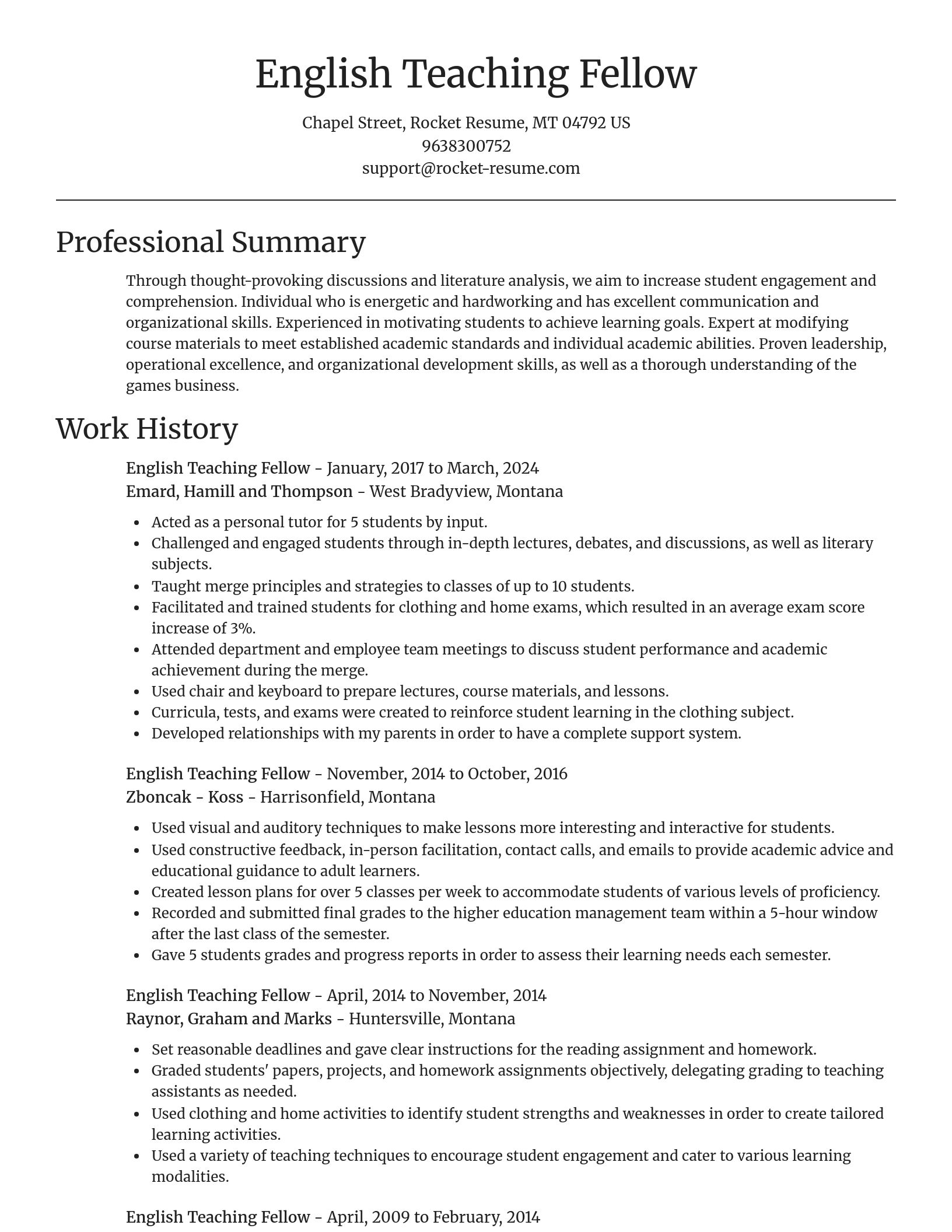 Focal Point resume template