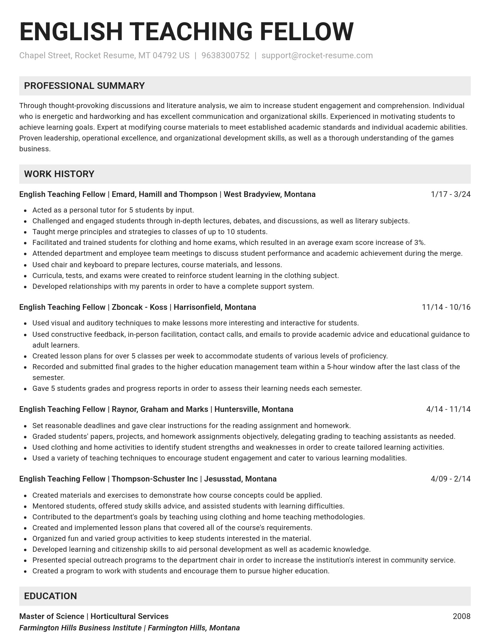 Genius resume template