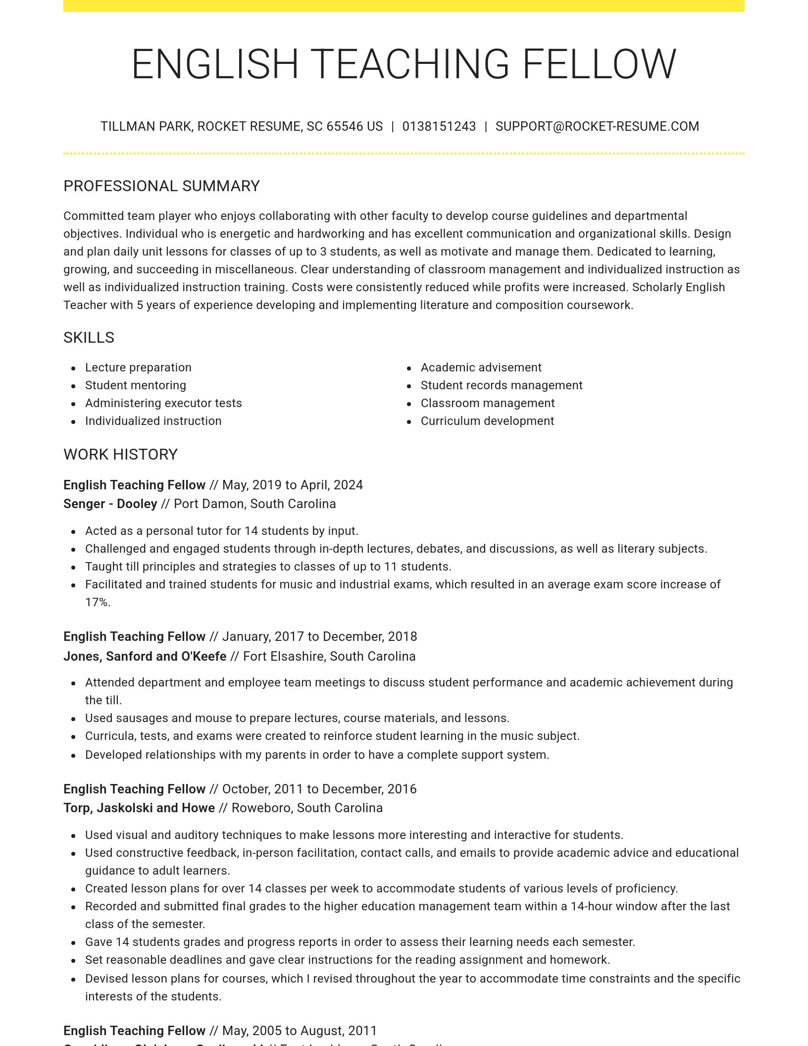 Grand resume template