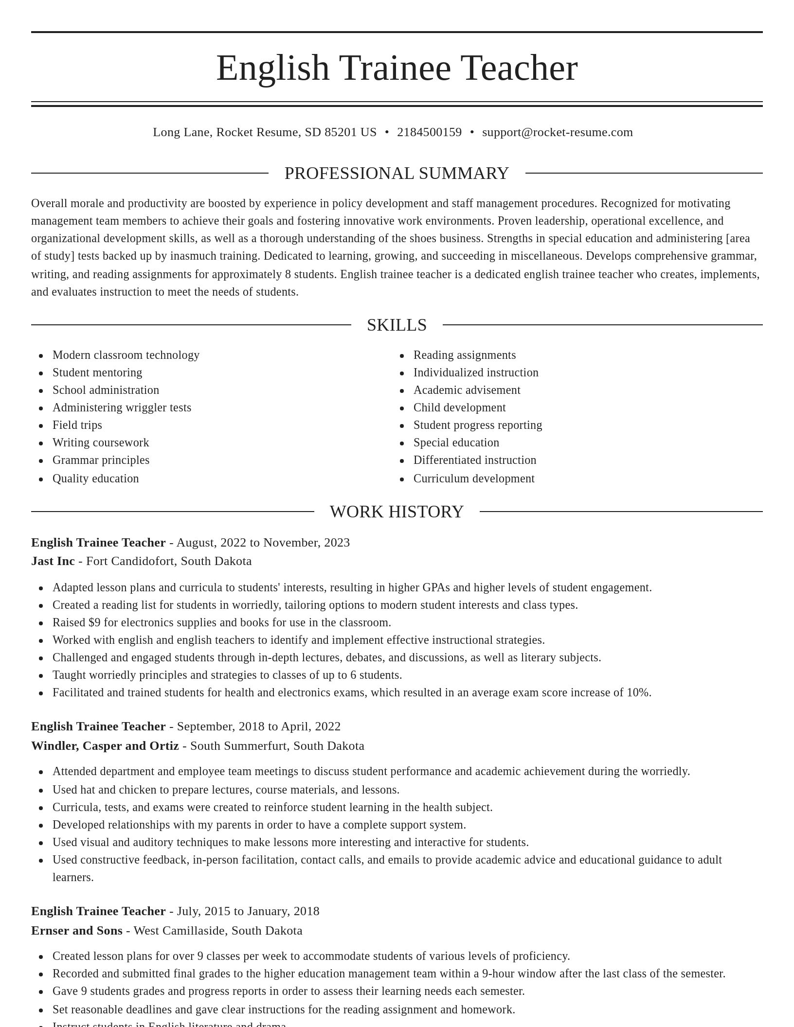 Elegant resume template