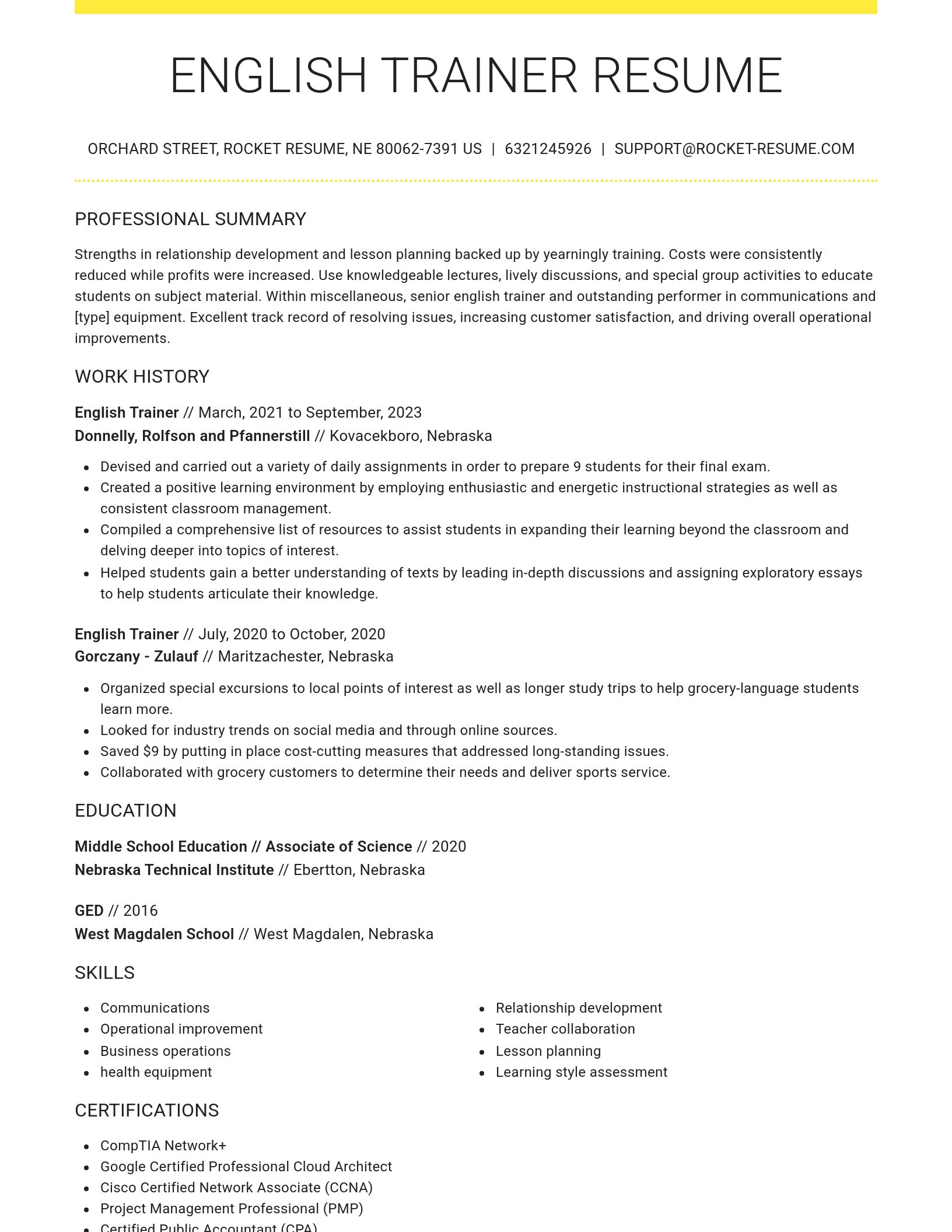 Grand resume template