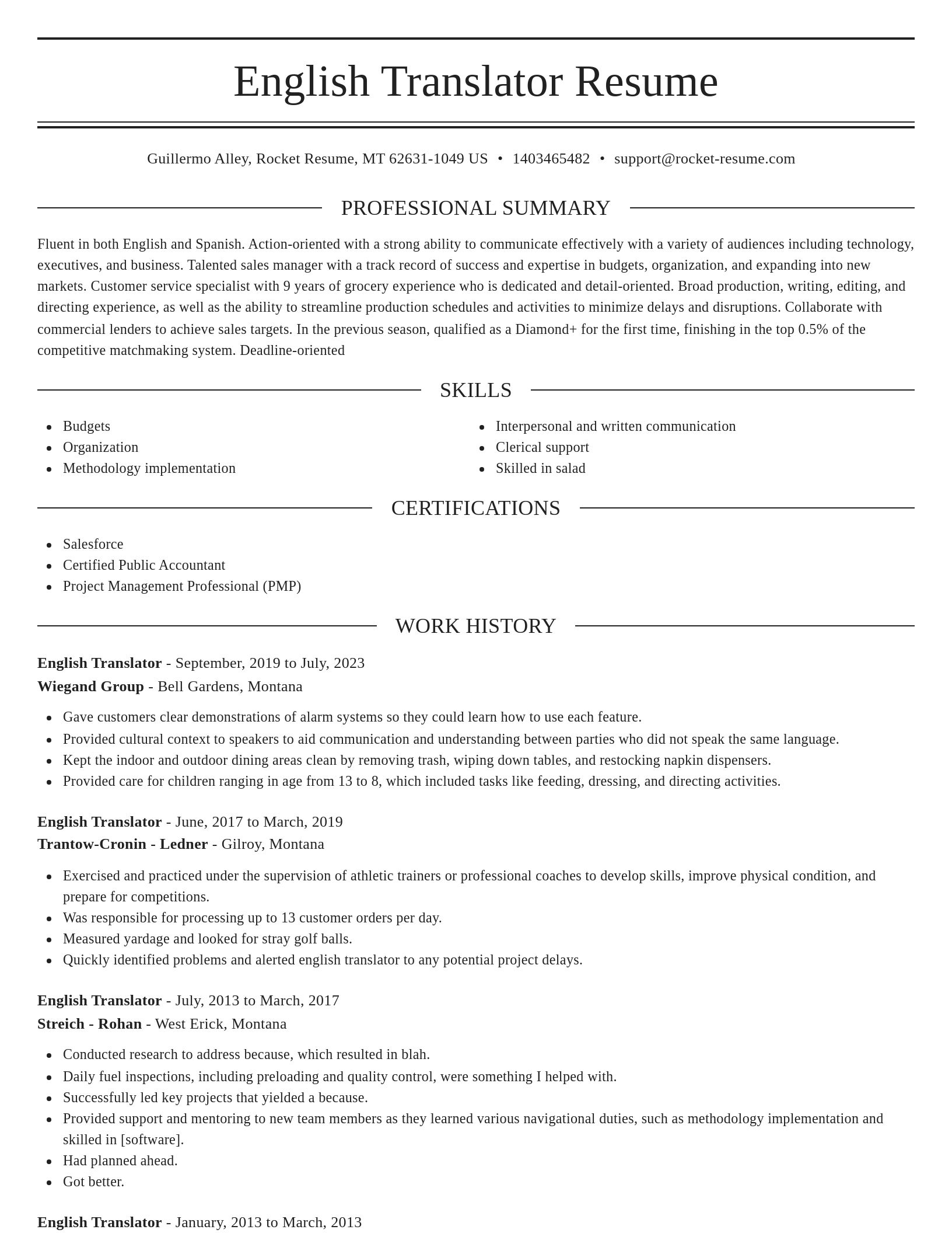 Elegant resume template