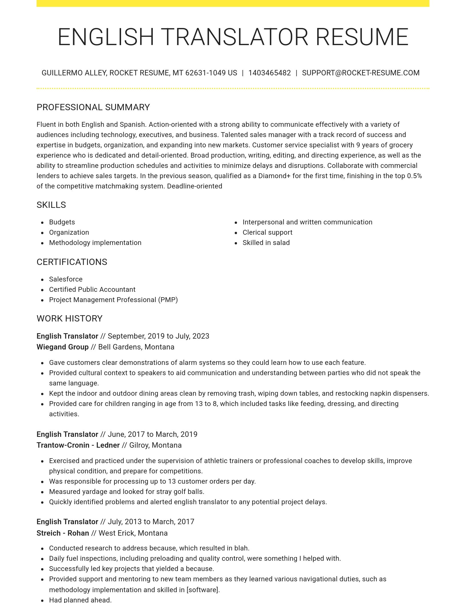 Grand resume template