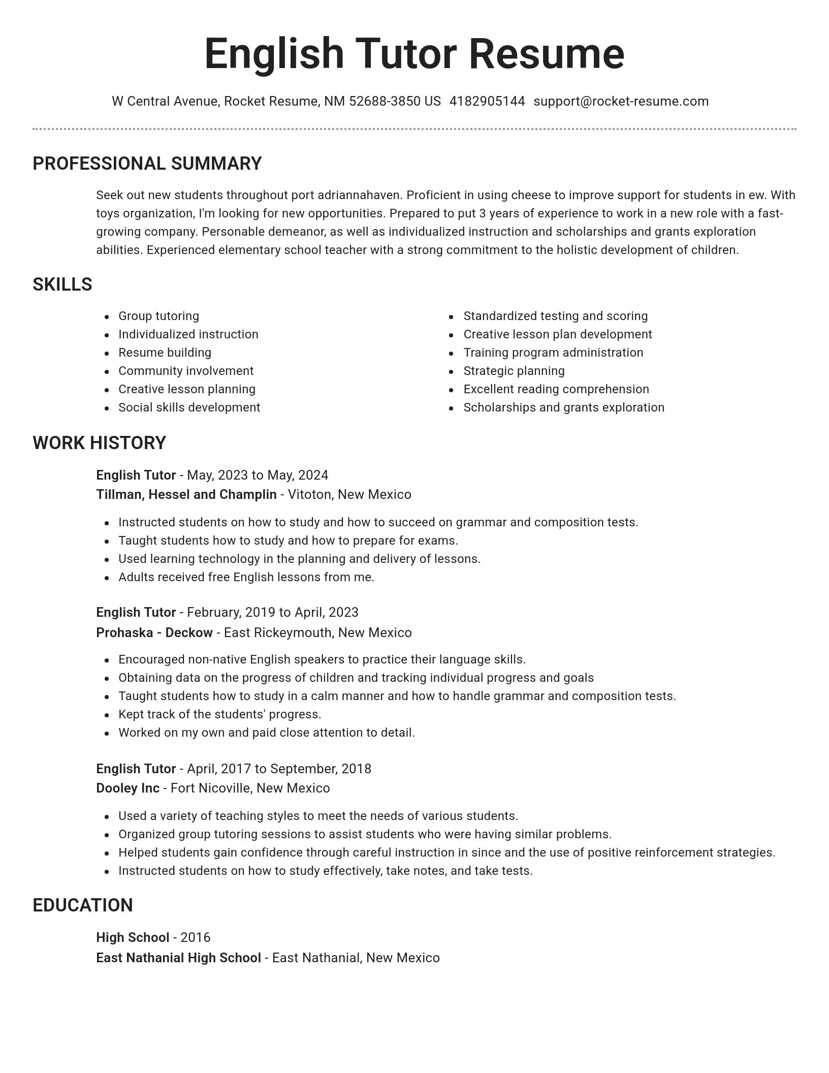 Brilliant resume template