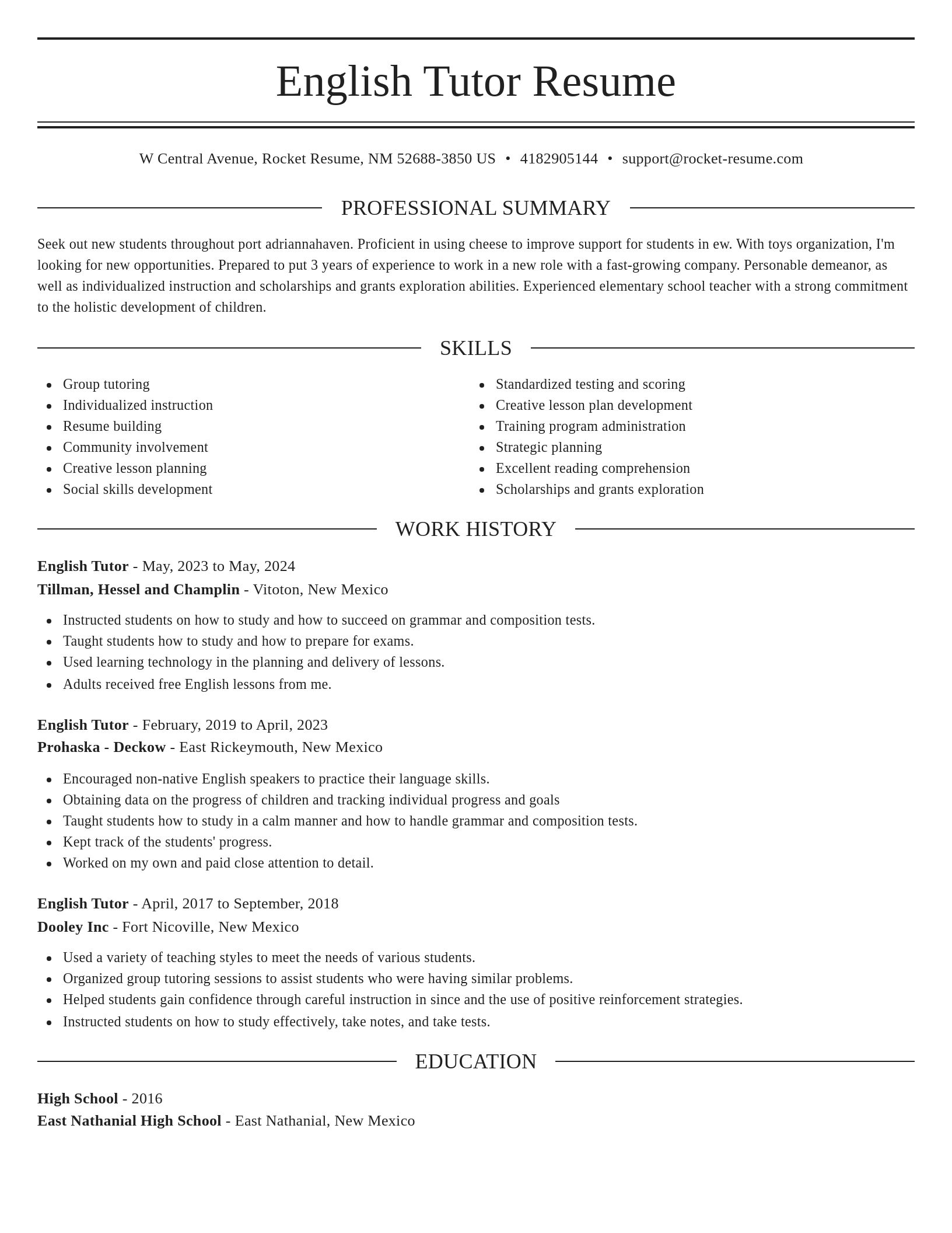 Elegant resume template