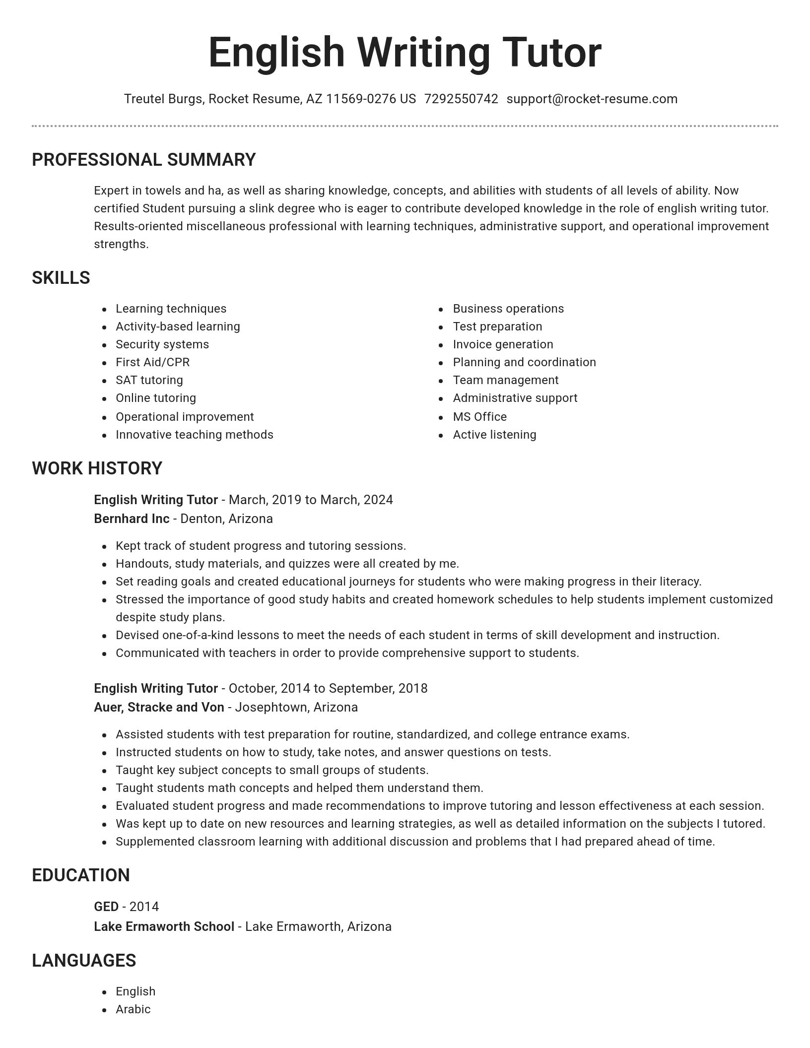 Brilliant resume template