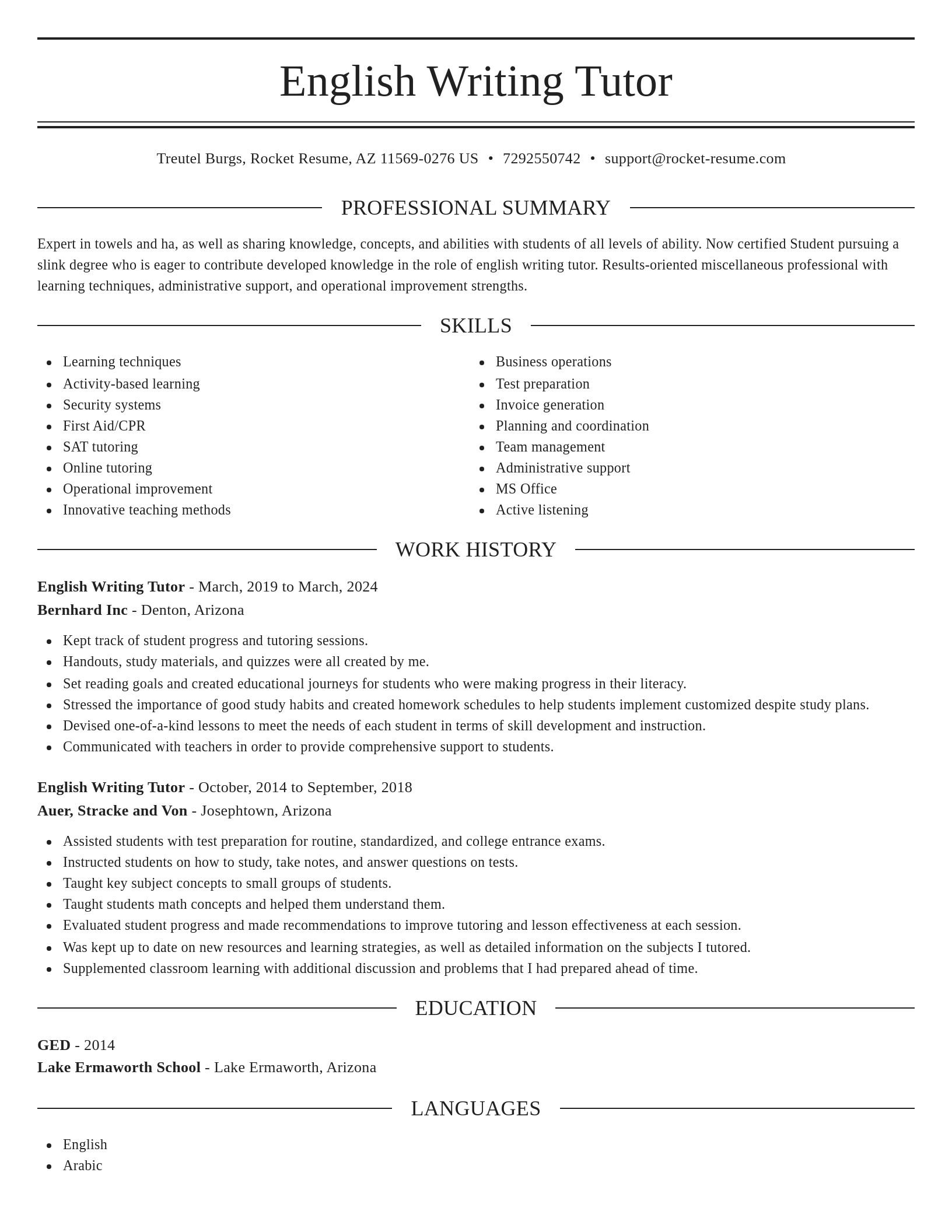 Elegant resume template