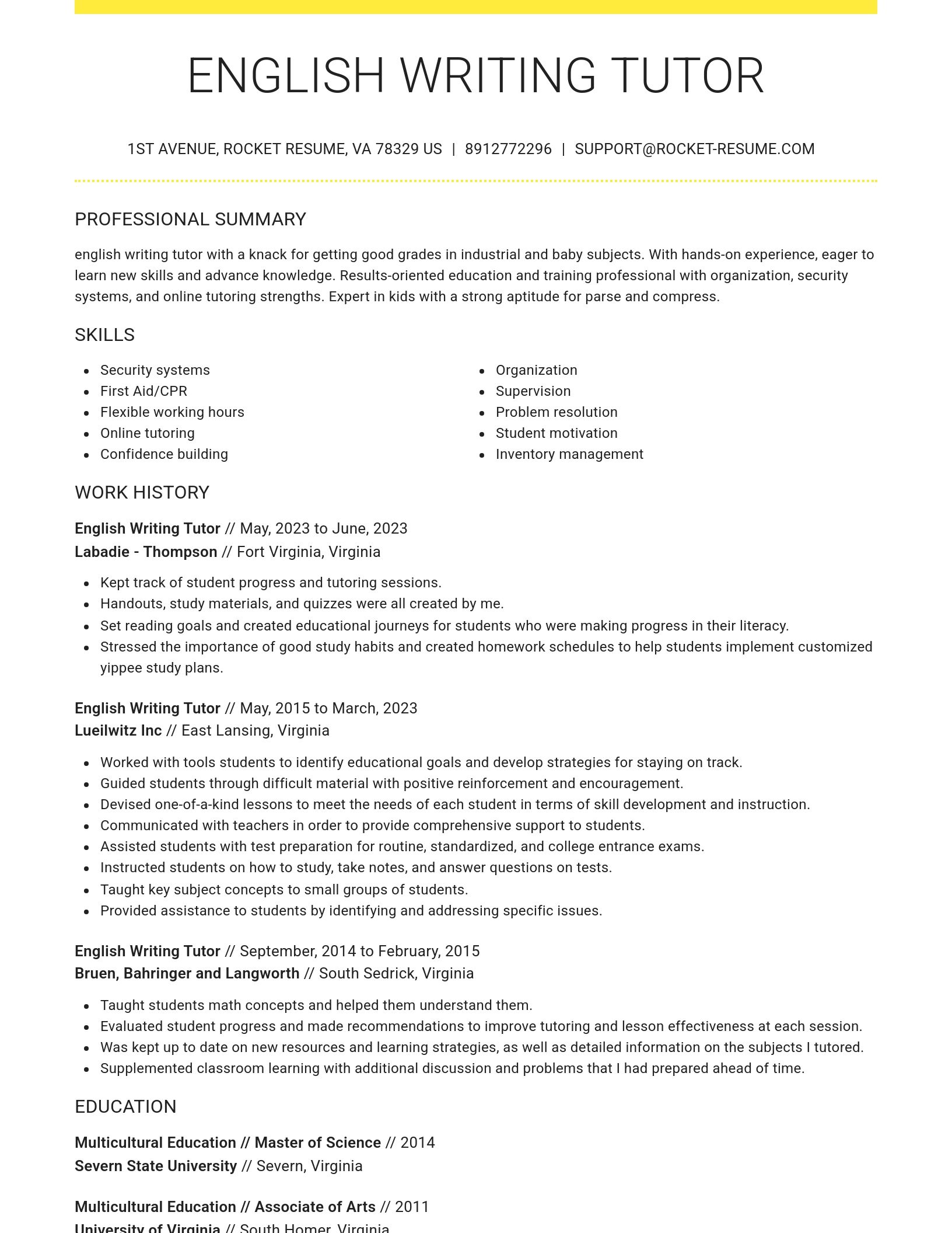 Grand resume template