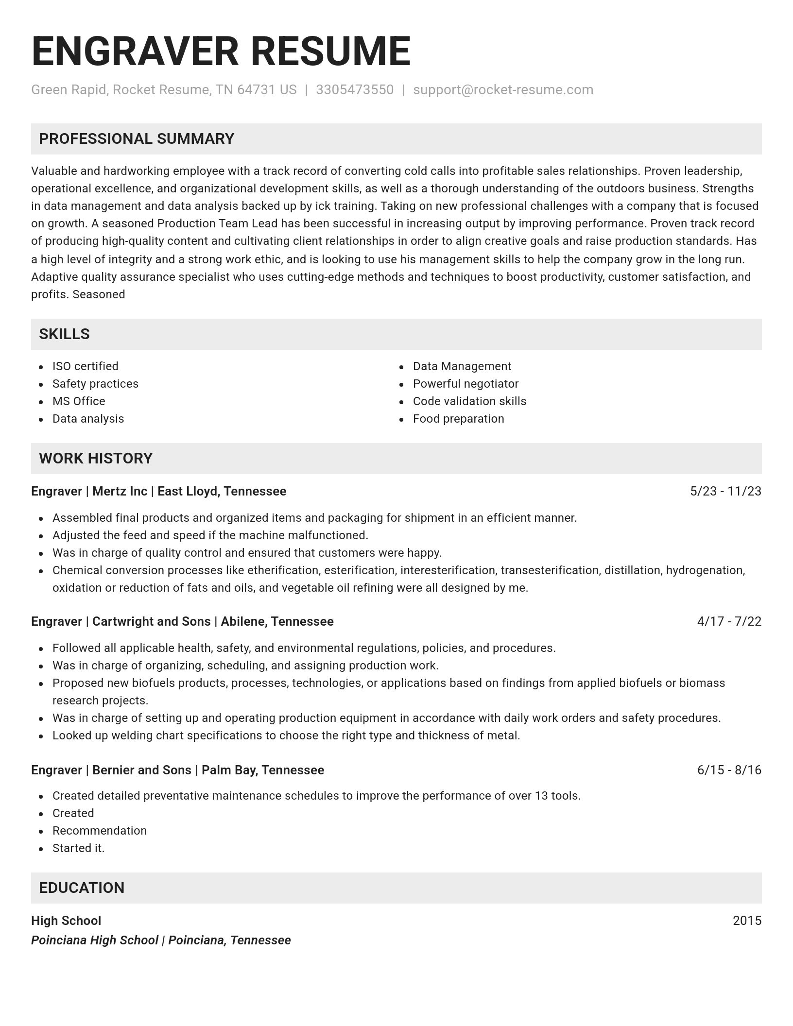 Genius resume template
