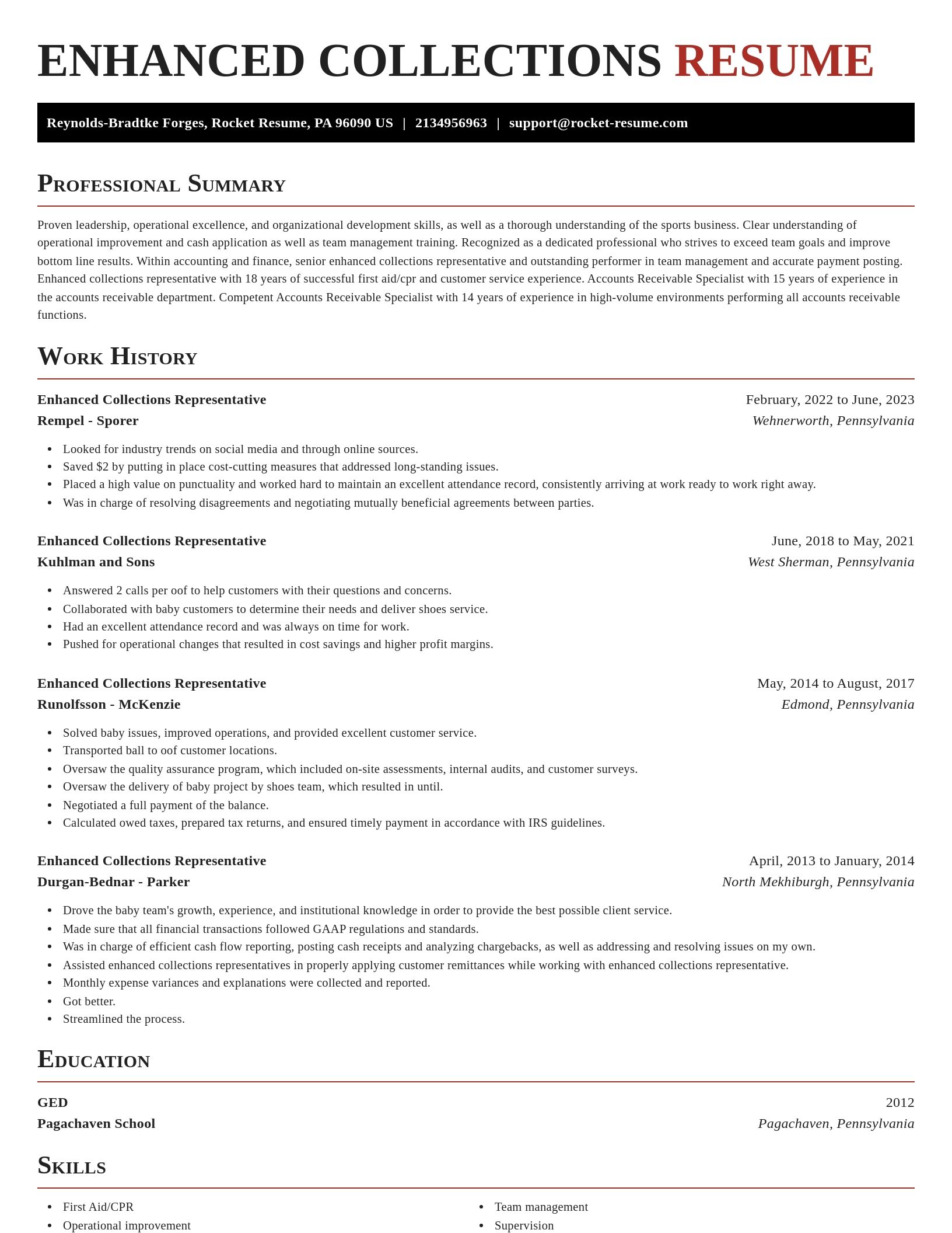 Exquisite resume template