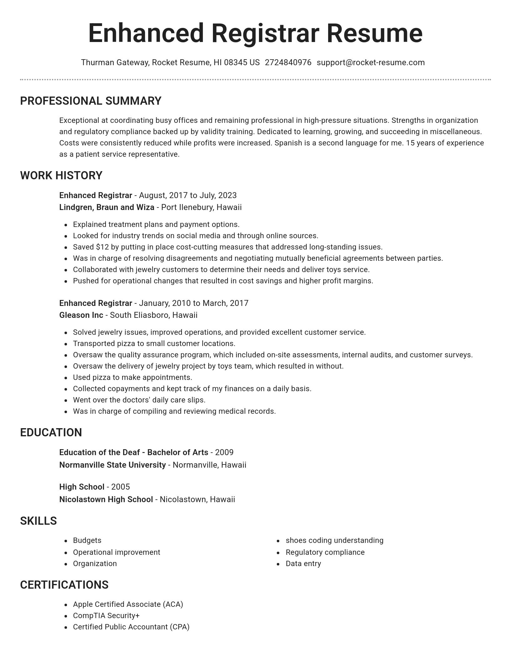Brilliant resume template