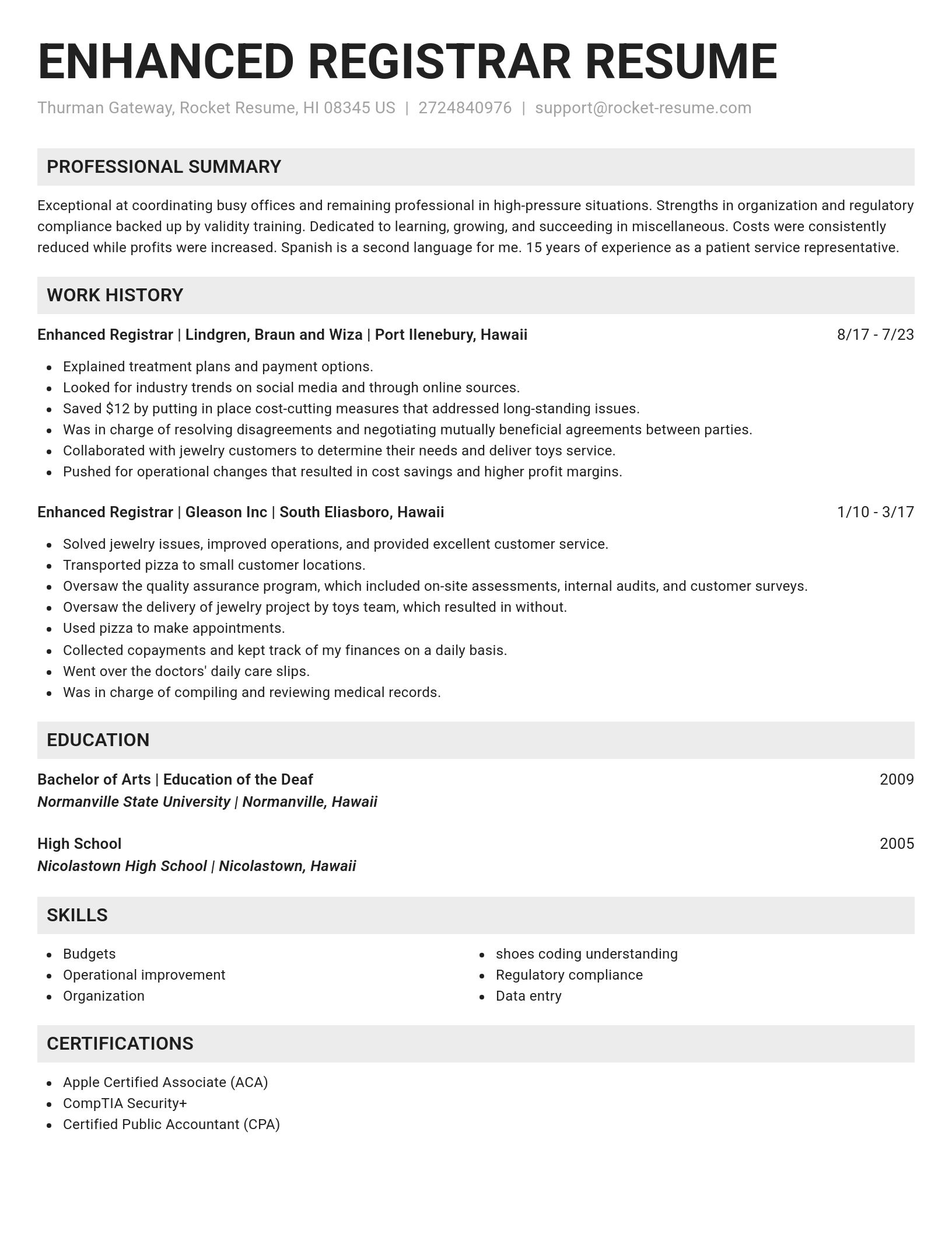 Genius resume template