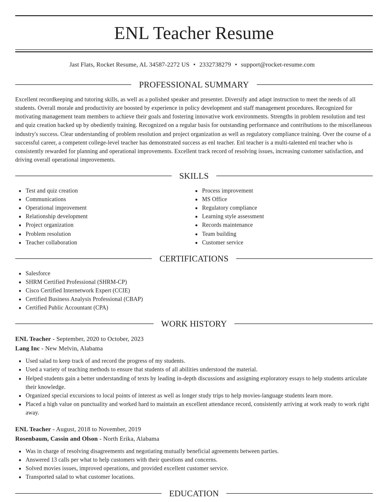 Elegant resume template