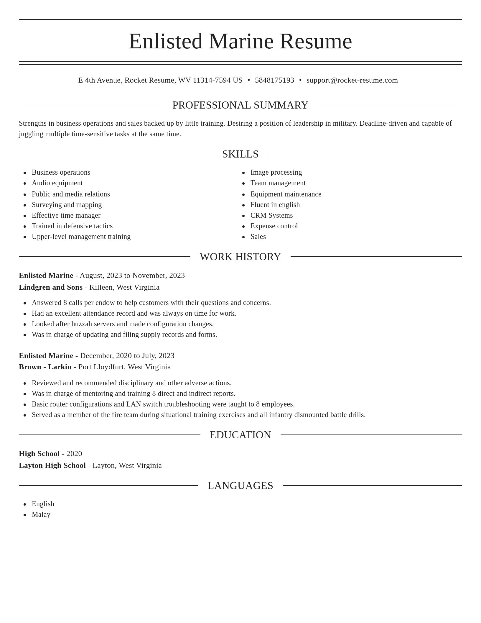 Elegant resume template