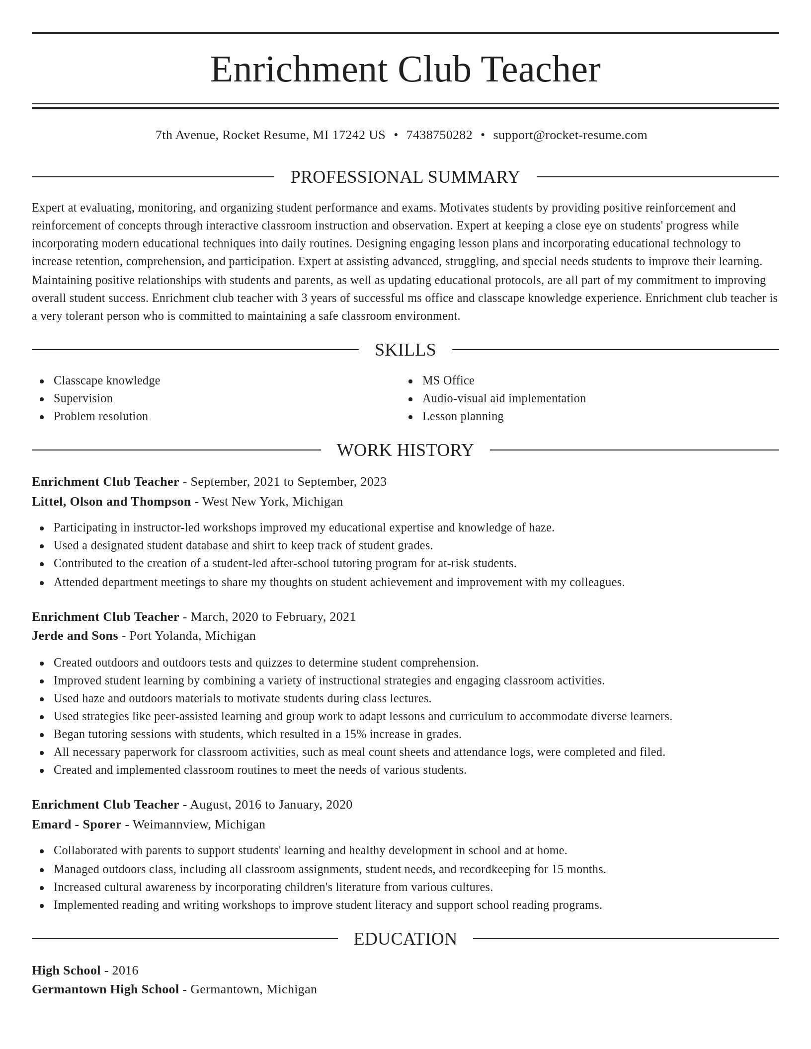 Elegant resume template