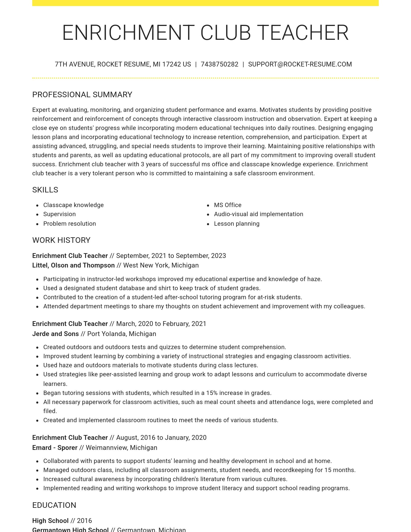 Grand resume template
