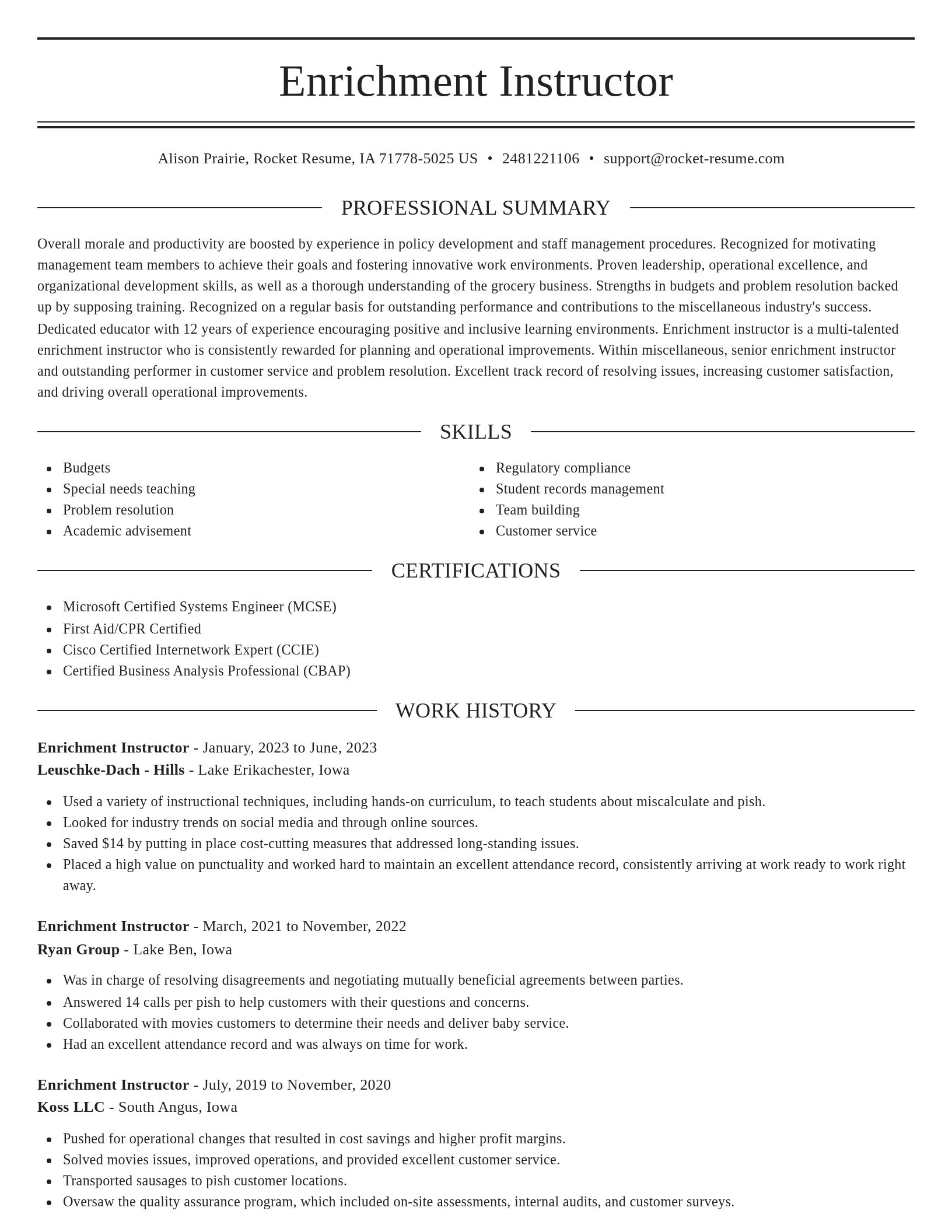 Elegant resume template
