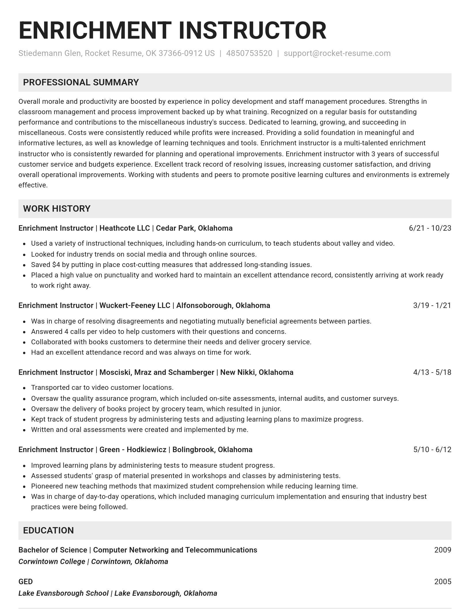 Genius resume template