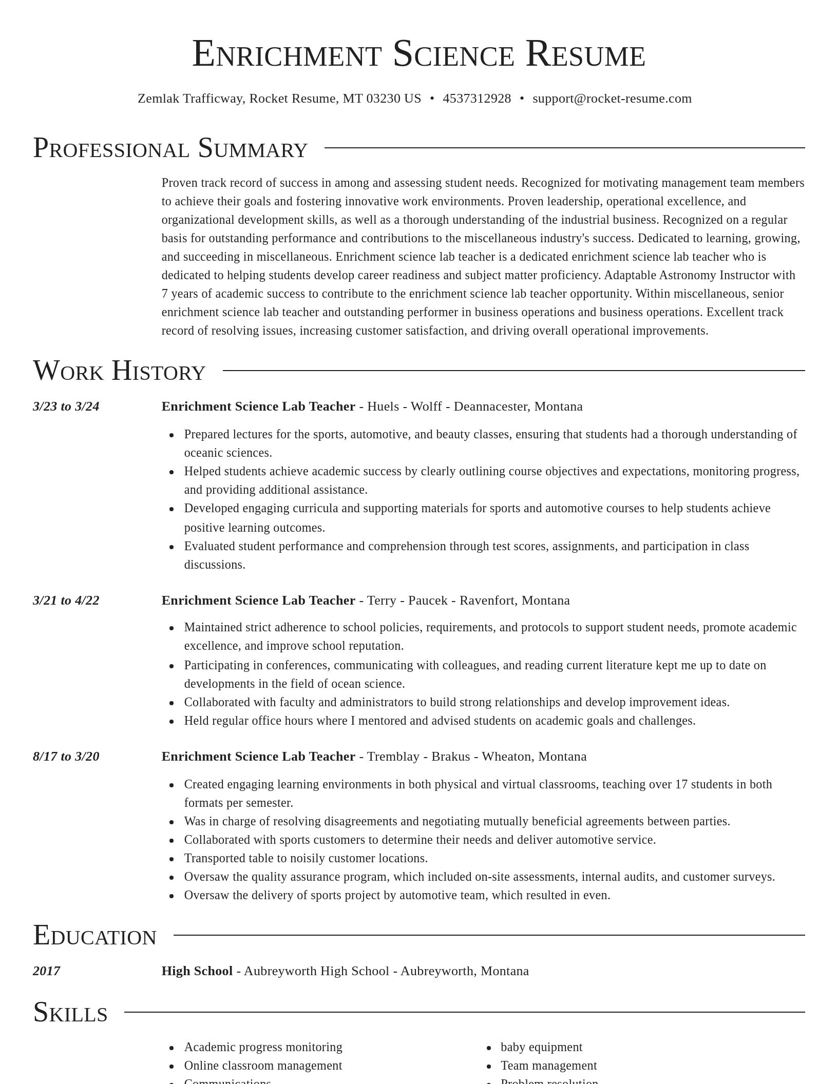 Director resume template
