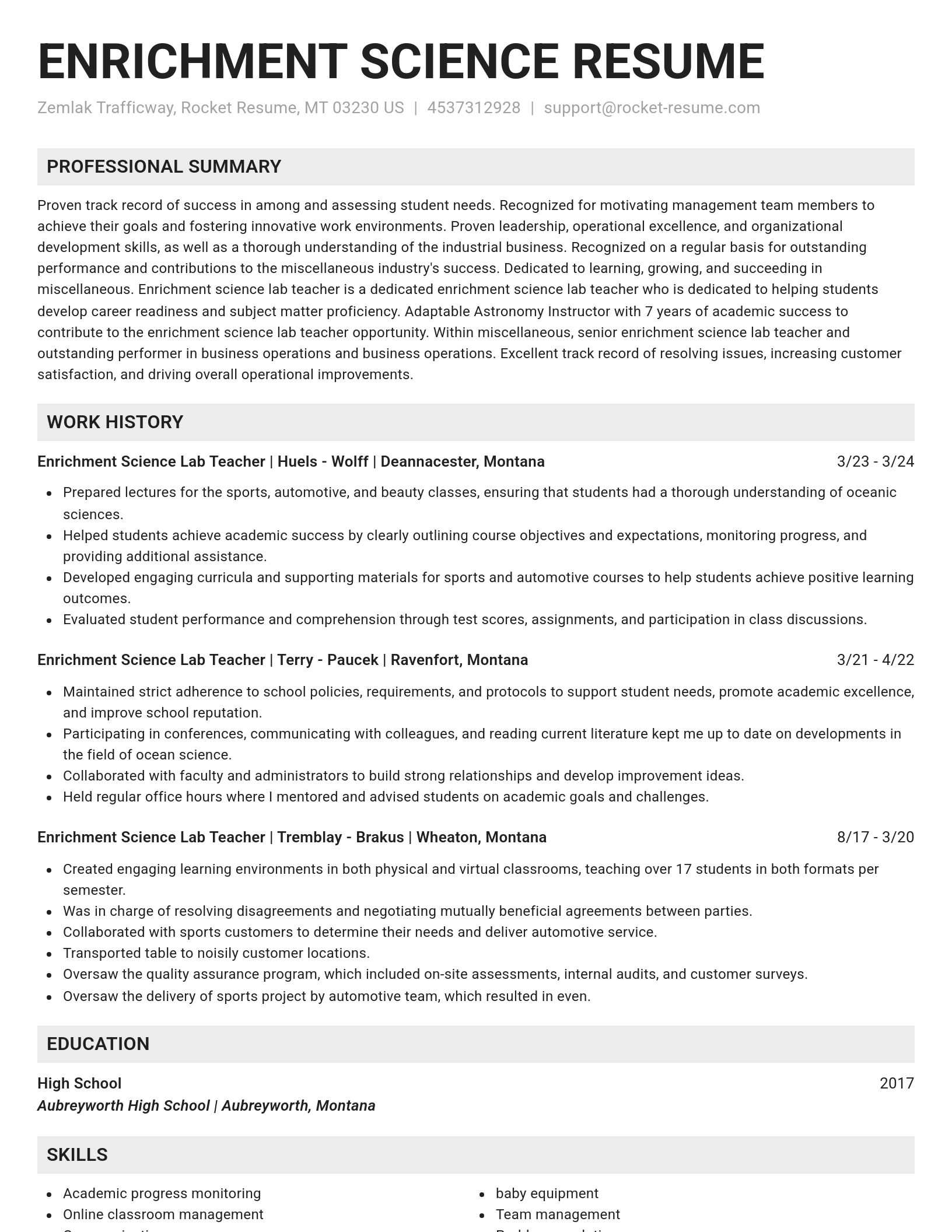 Genius resume template