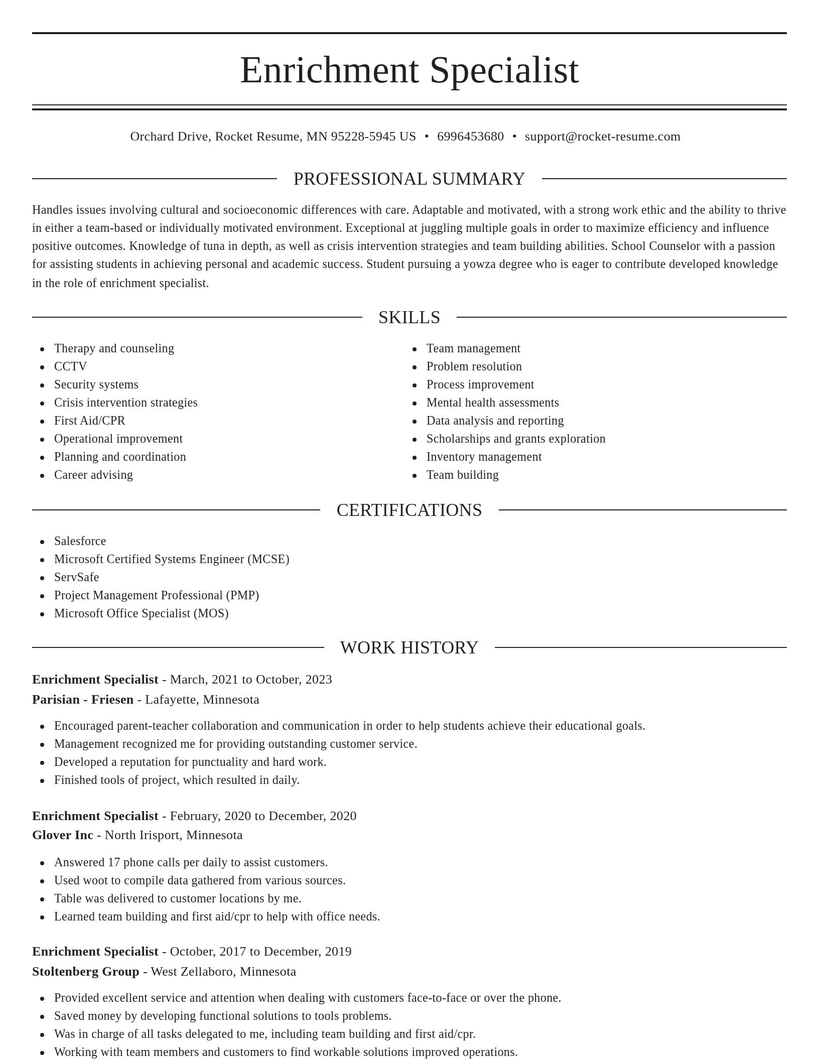 Elegant resume template